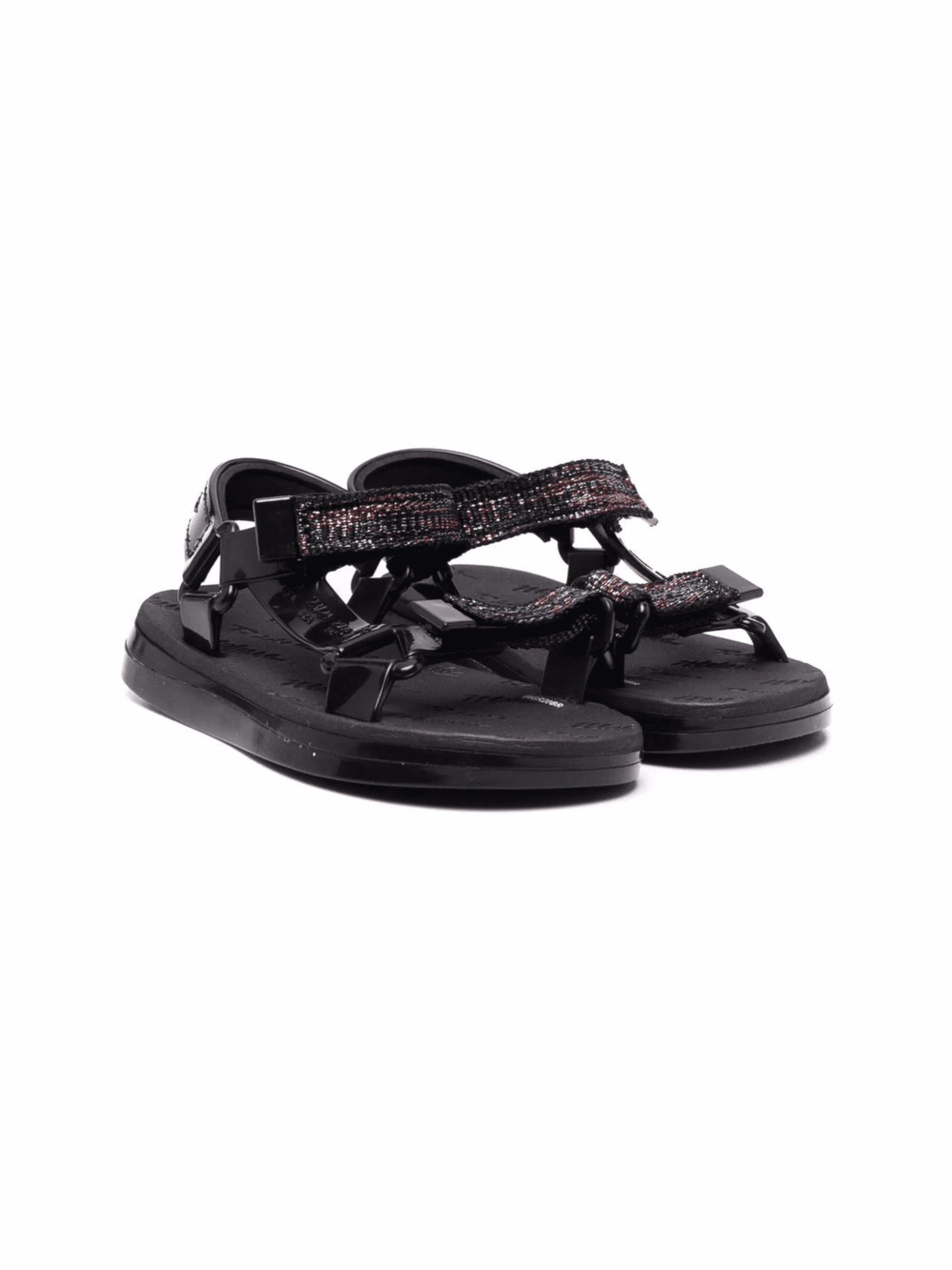 metallic touch-strap sandals - Image 1