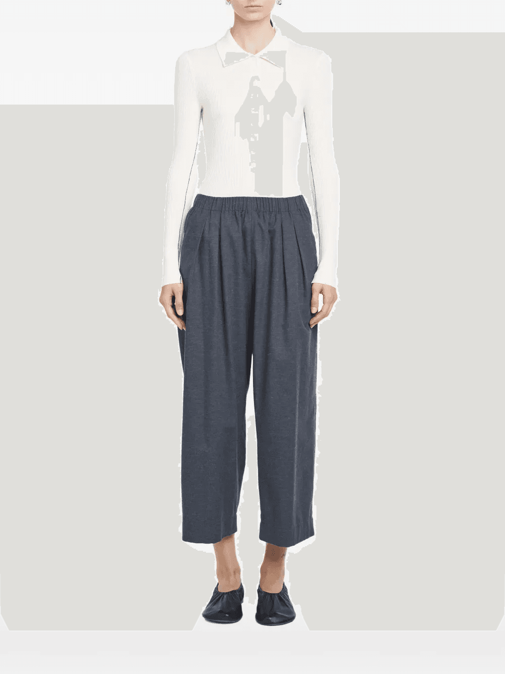 long-sleeve button polo top - Image 1