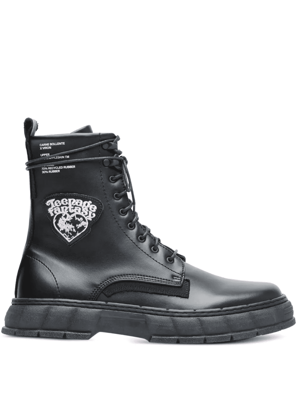 patch lace-up boots - Image 1