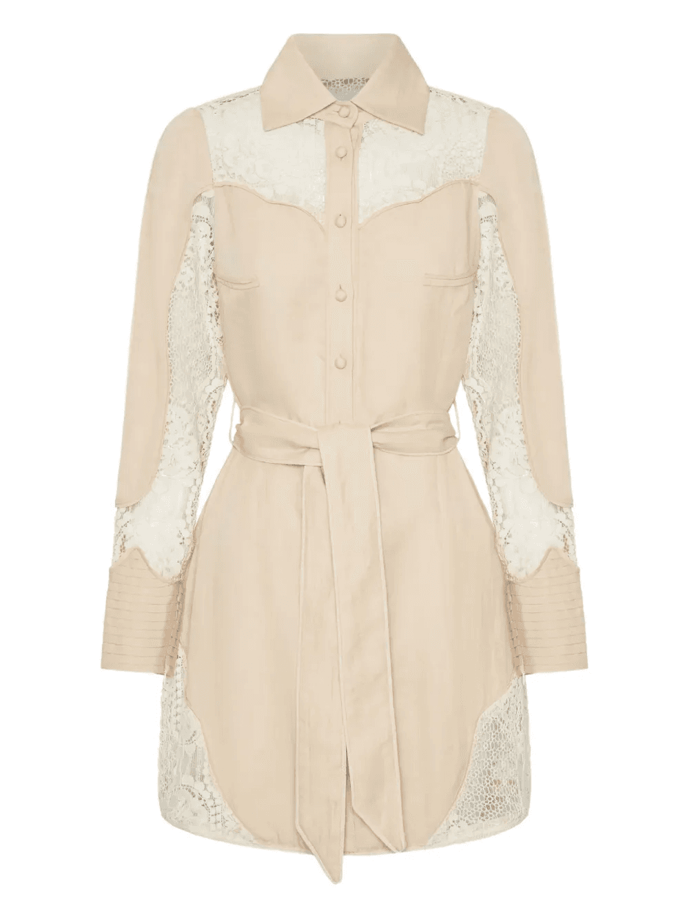 lace-embroidered mini dress - Image 1