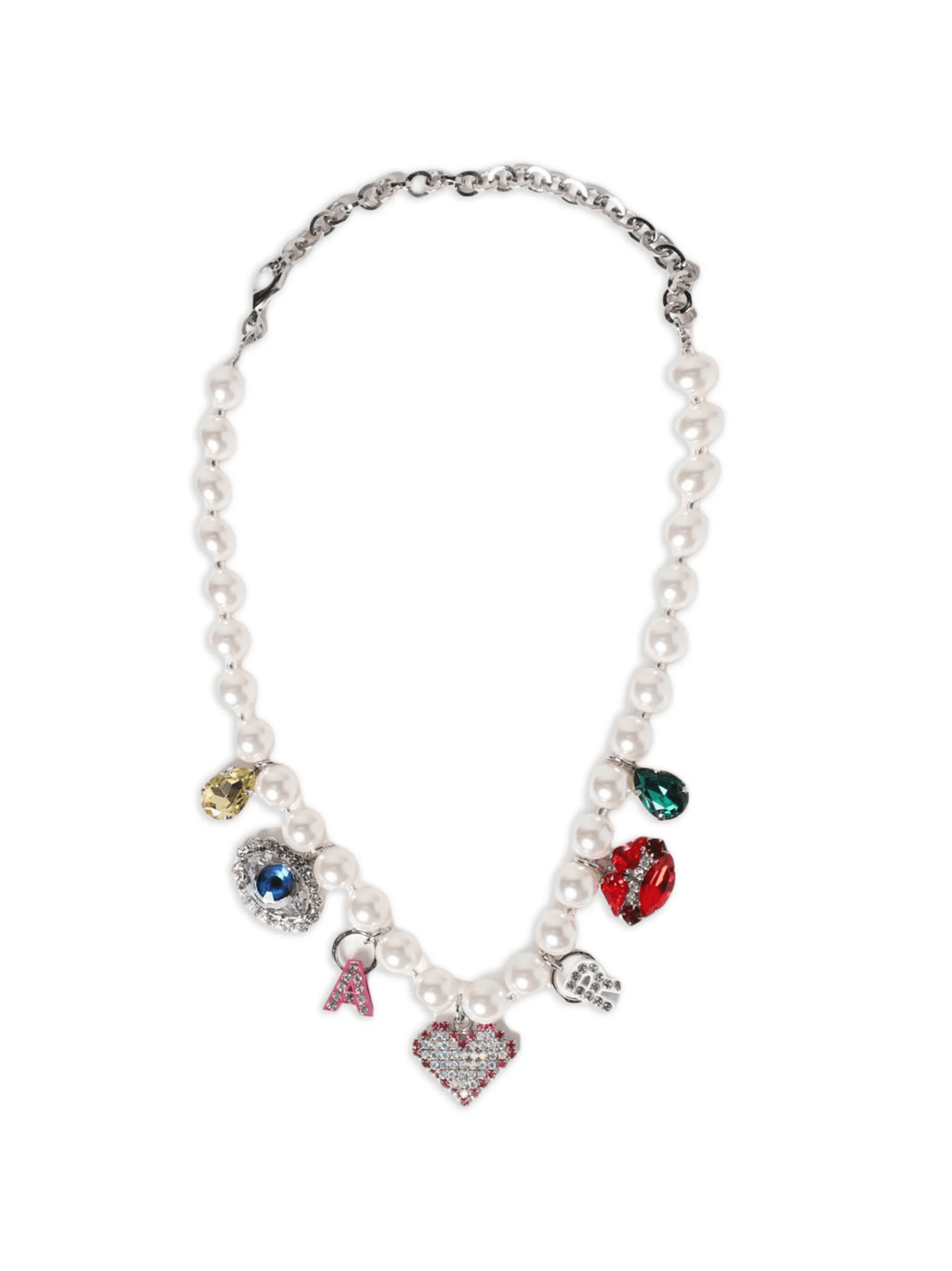 faux-pearl charm necklace - Image 1