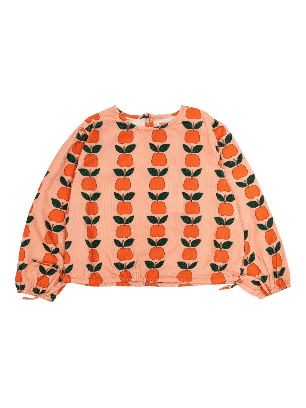 apple-print drawstring blouse - Image 1