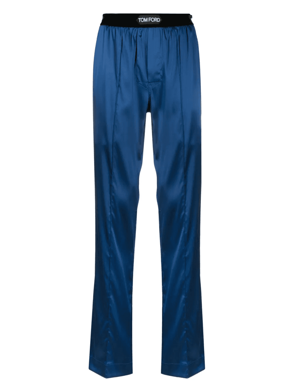logo-waistband silk trousers - Image 1