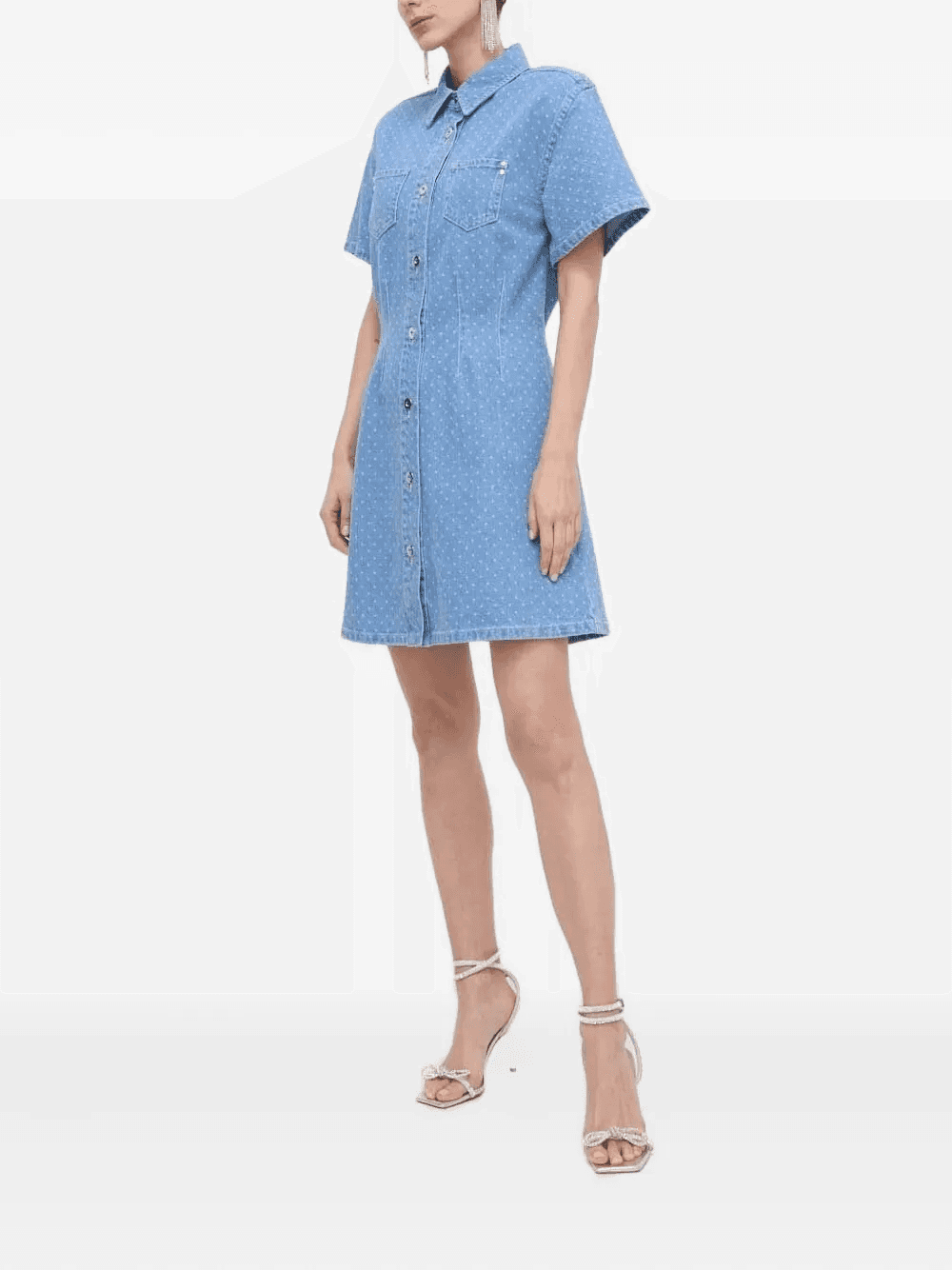 polka-dot mini shirt dress - Image 1