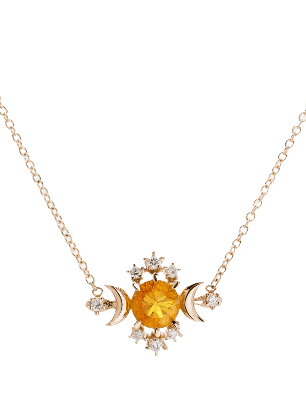 14kt yellow gold Wondering Star sapphire necklace - Image 1