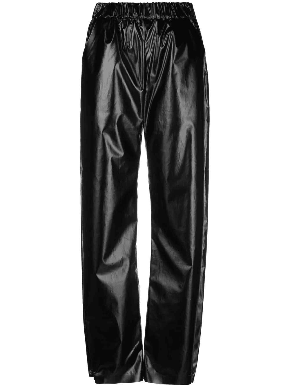 high-shine straight-leg trousers - Image 1