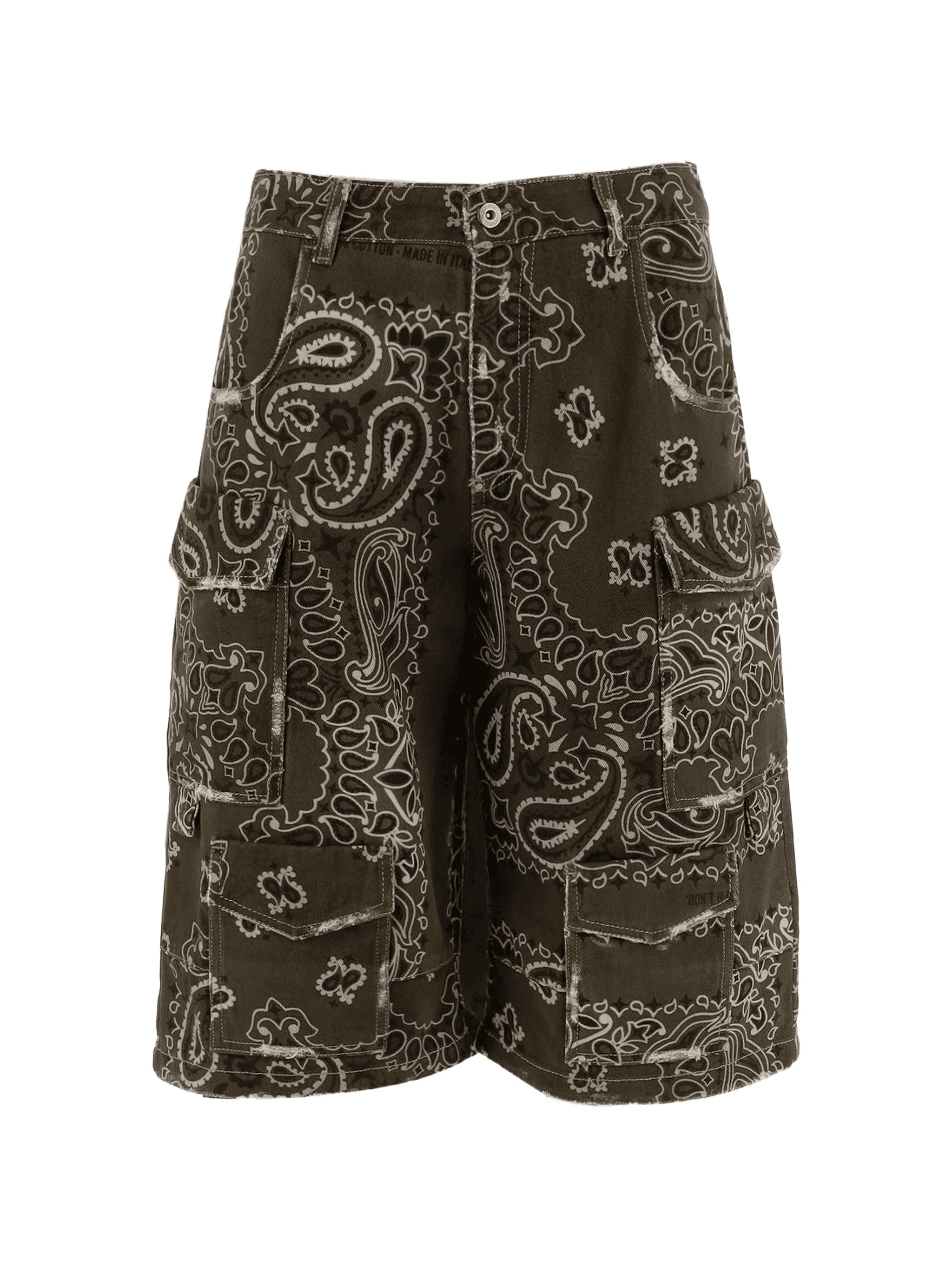 bandana-print multi-pocket shorts - Image 1