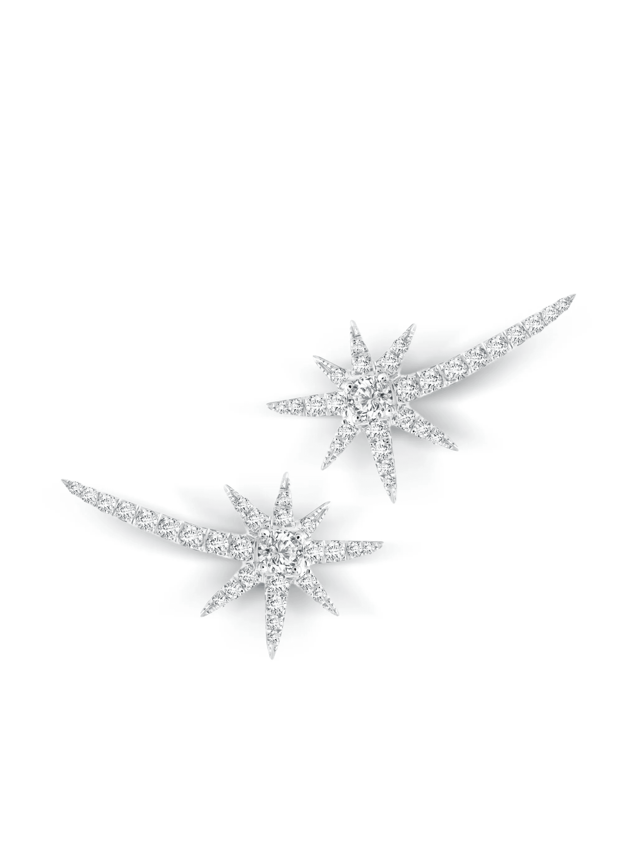 18K white gold diamond earrings - Image 1