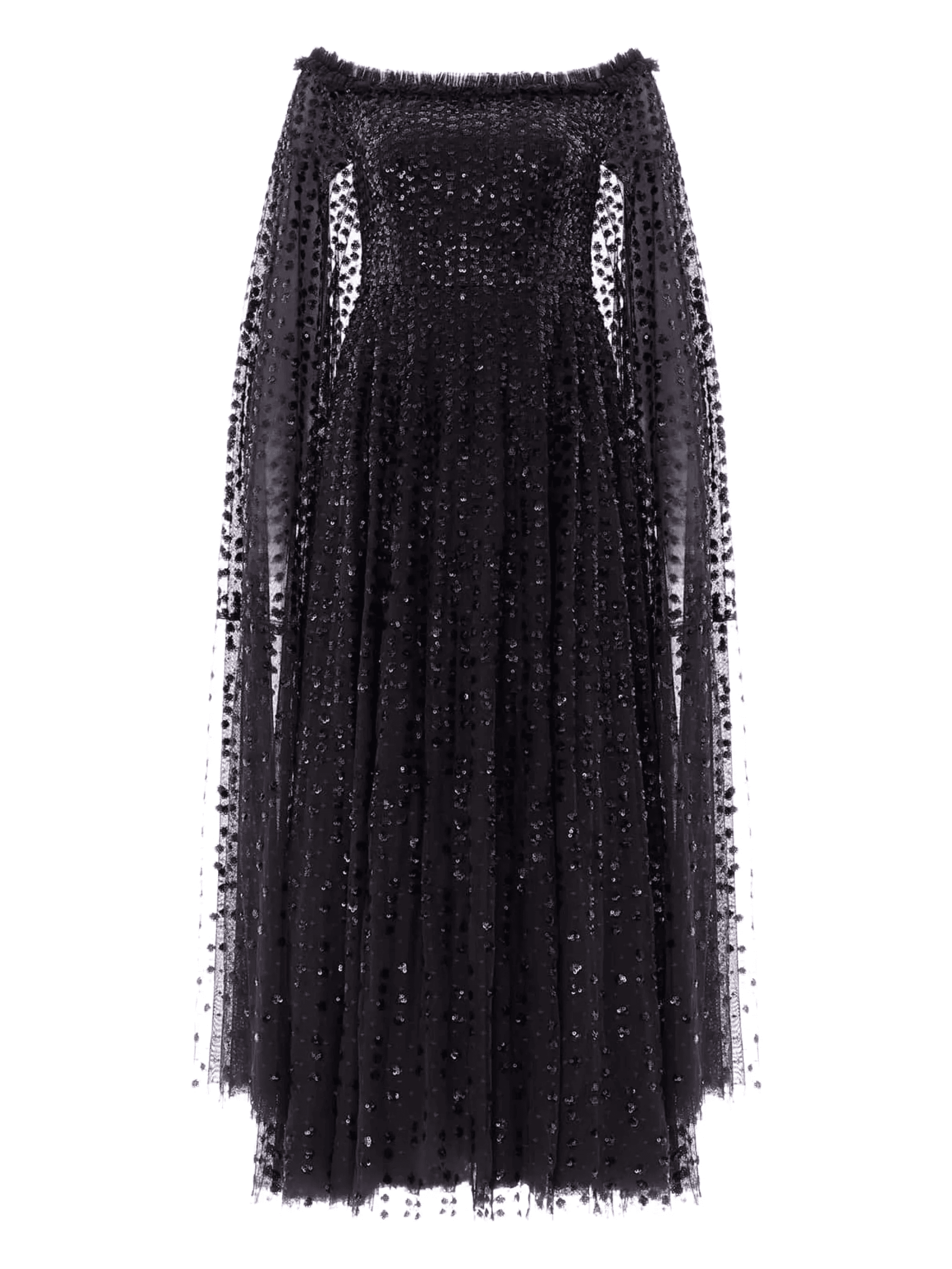 Raindrop cape-detail midi dress - Image 1