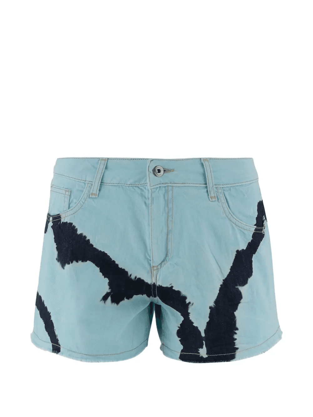 tie-dye denim shorts - Image 1