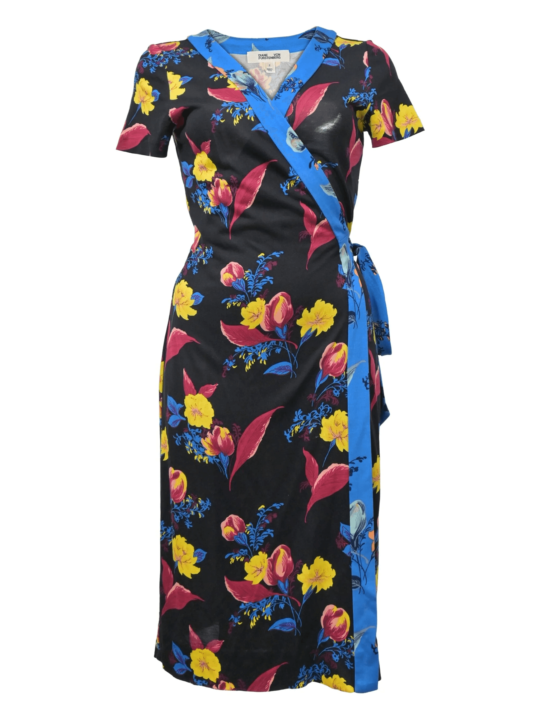 floral-print wrap dress - Image 1