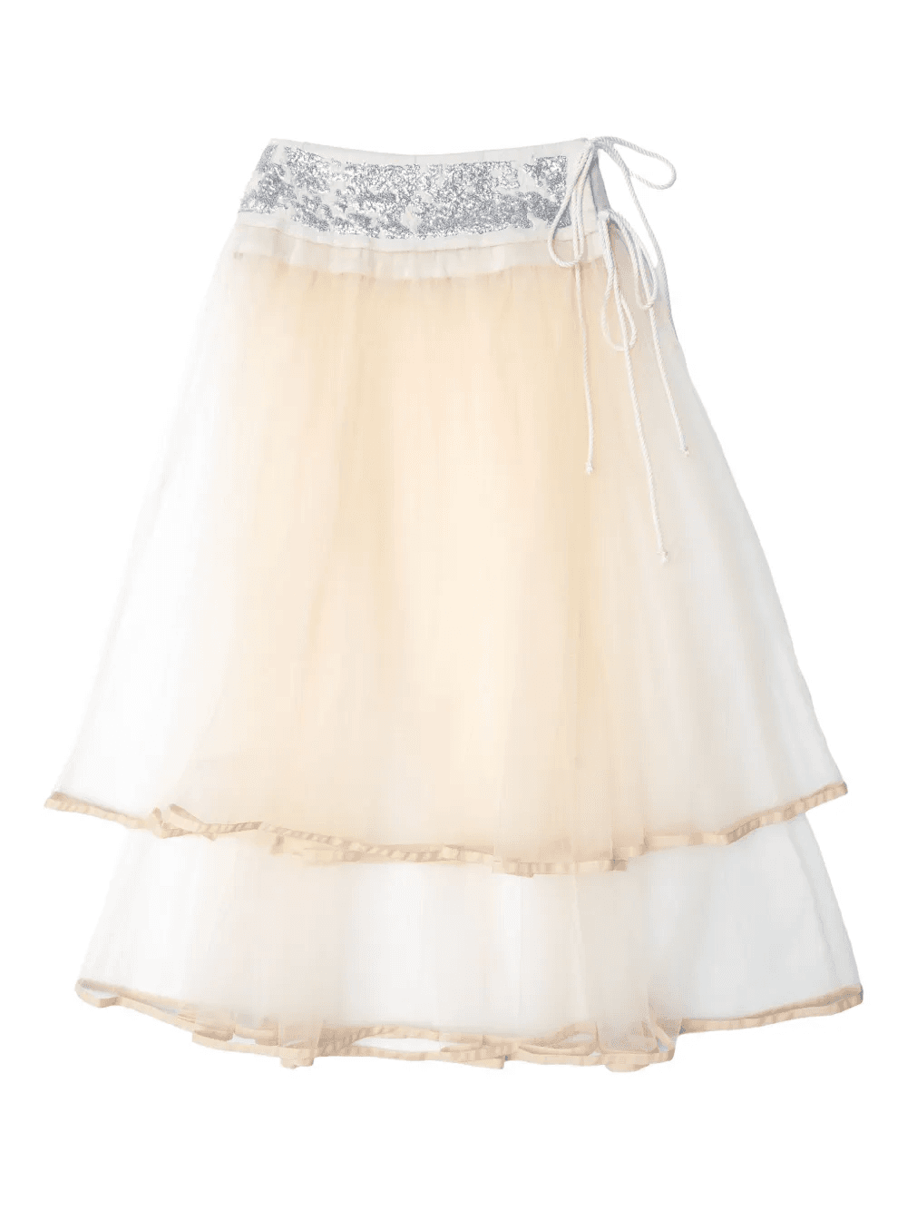 sequin-embellished tulle skirt - Image 1