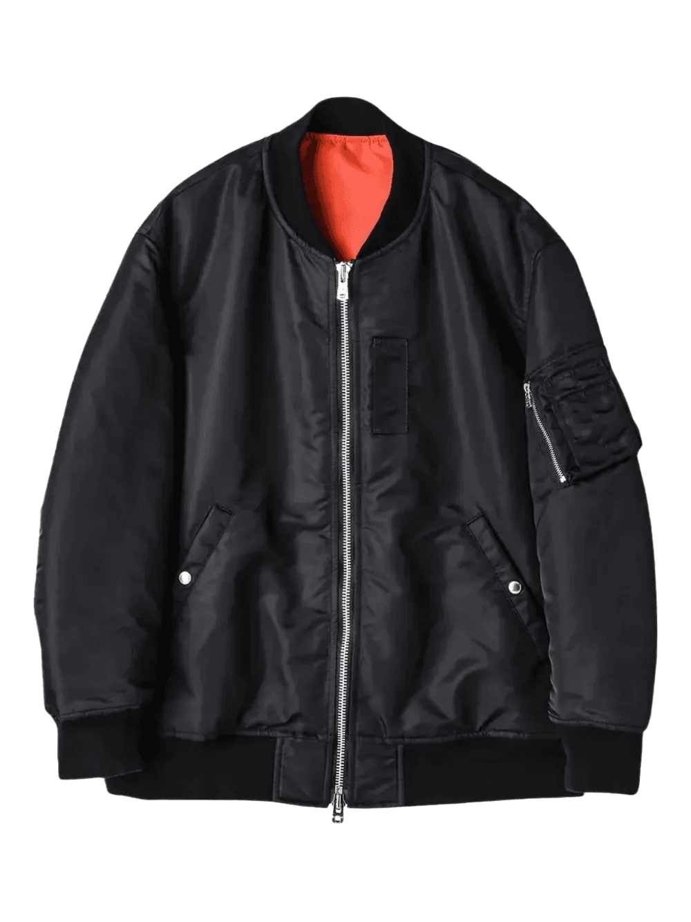 zip-up "Black" bomber jacket - Image 1