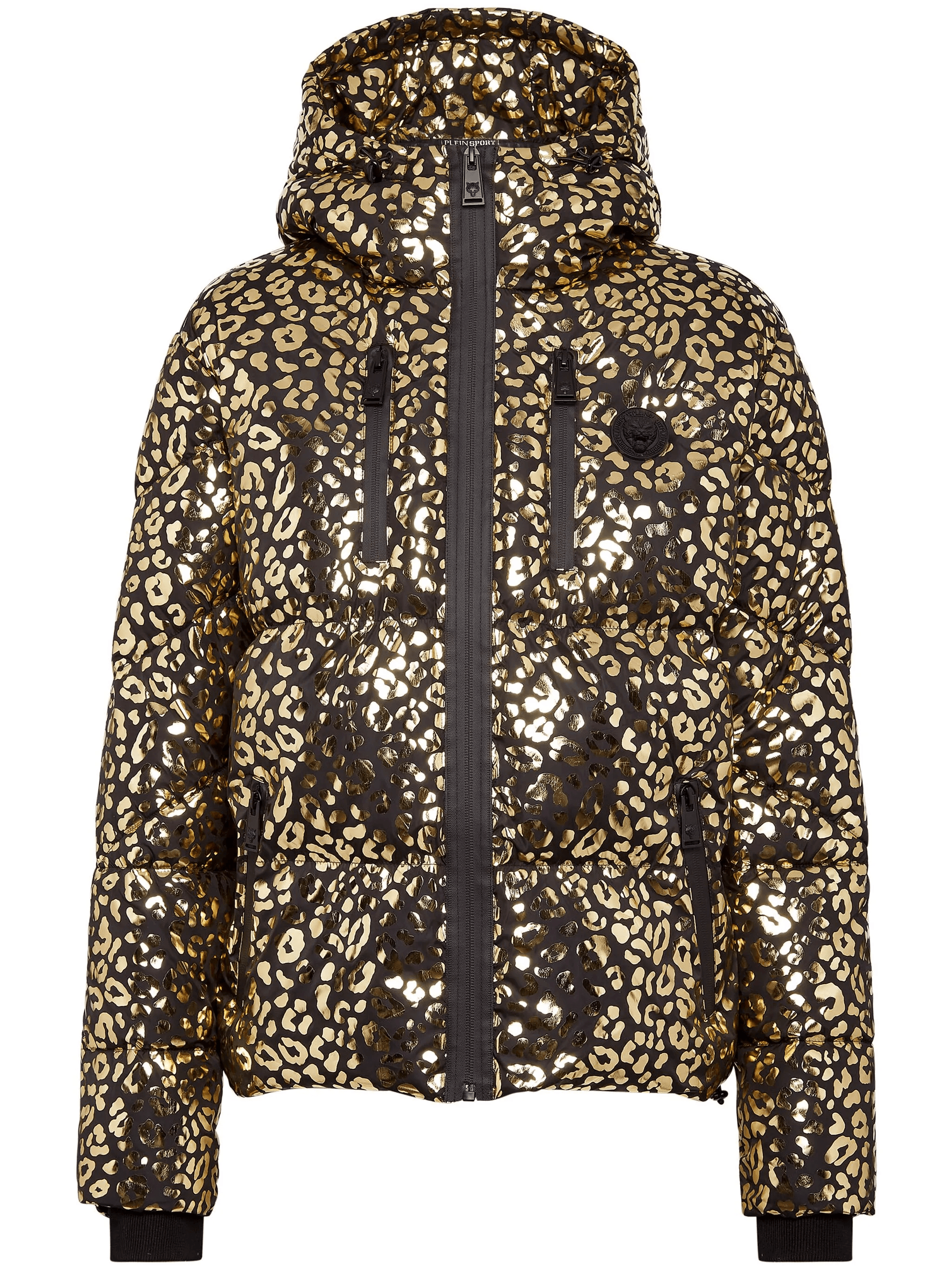 leopard-print puffer jacket - Image 1
