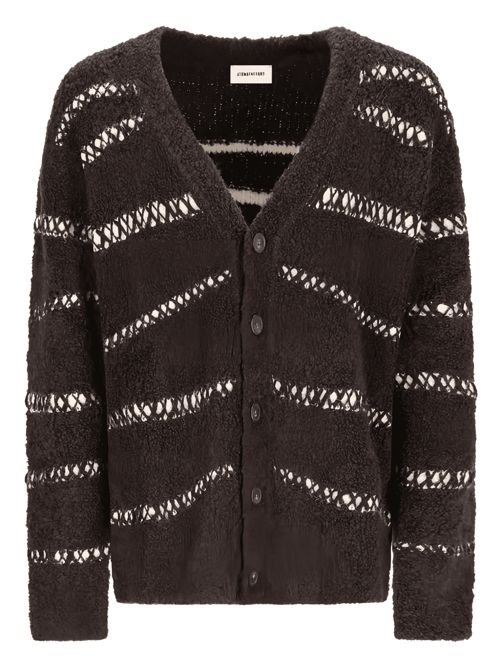 bouclé striped cardigan - Image 1
