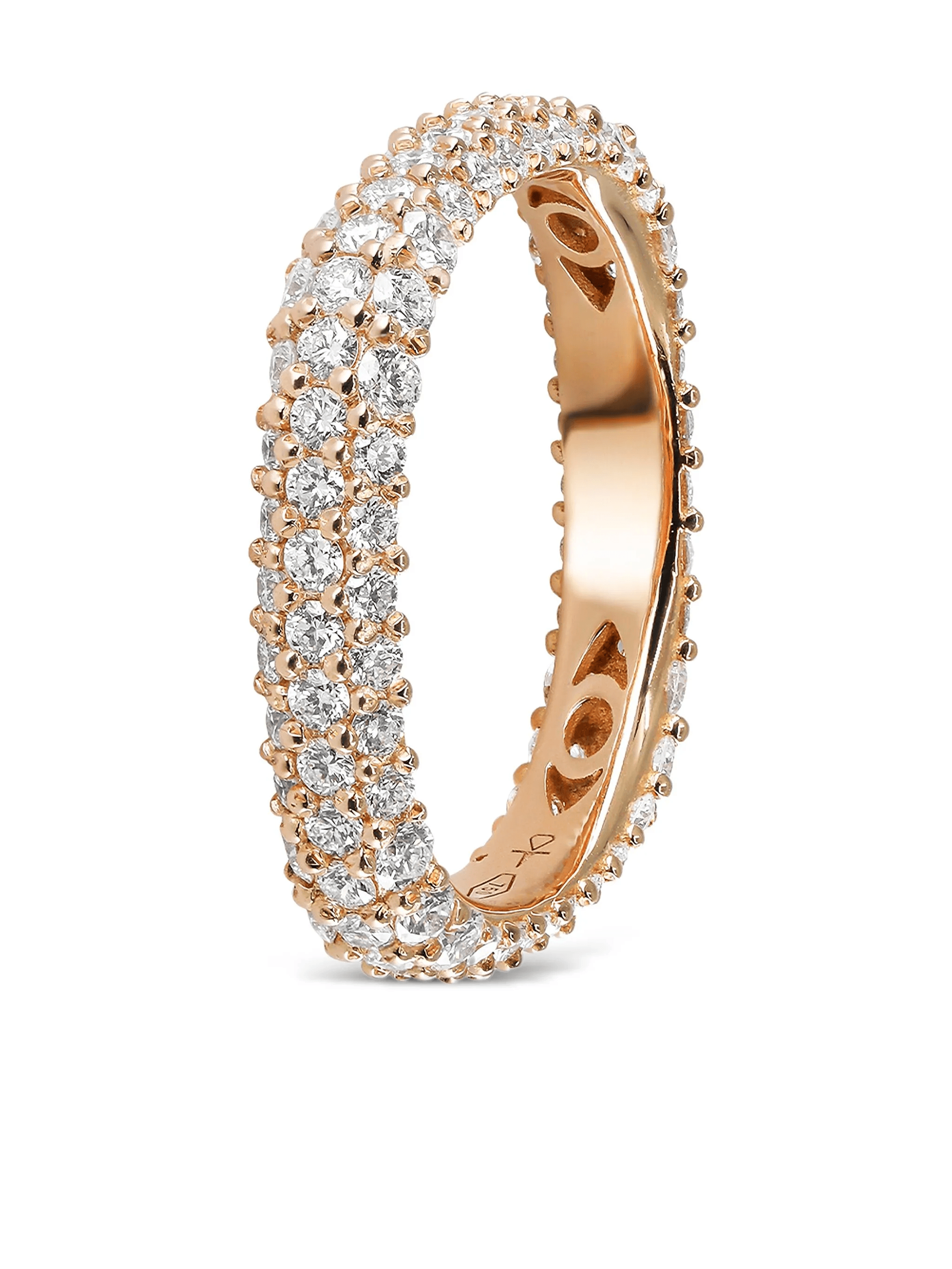 18K rose gold Eternity diamond ring - Image 1
