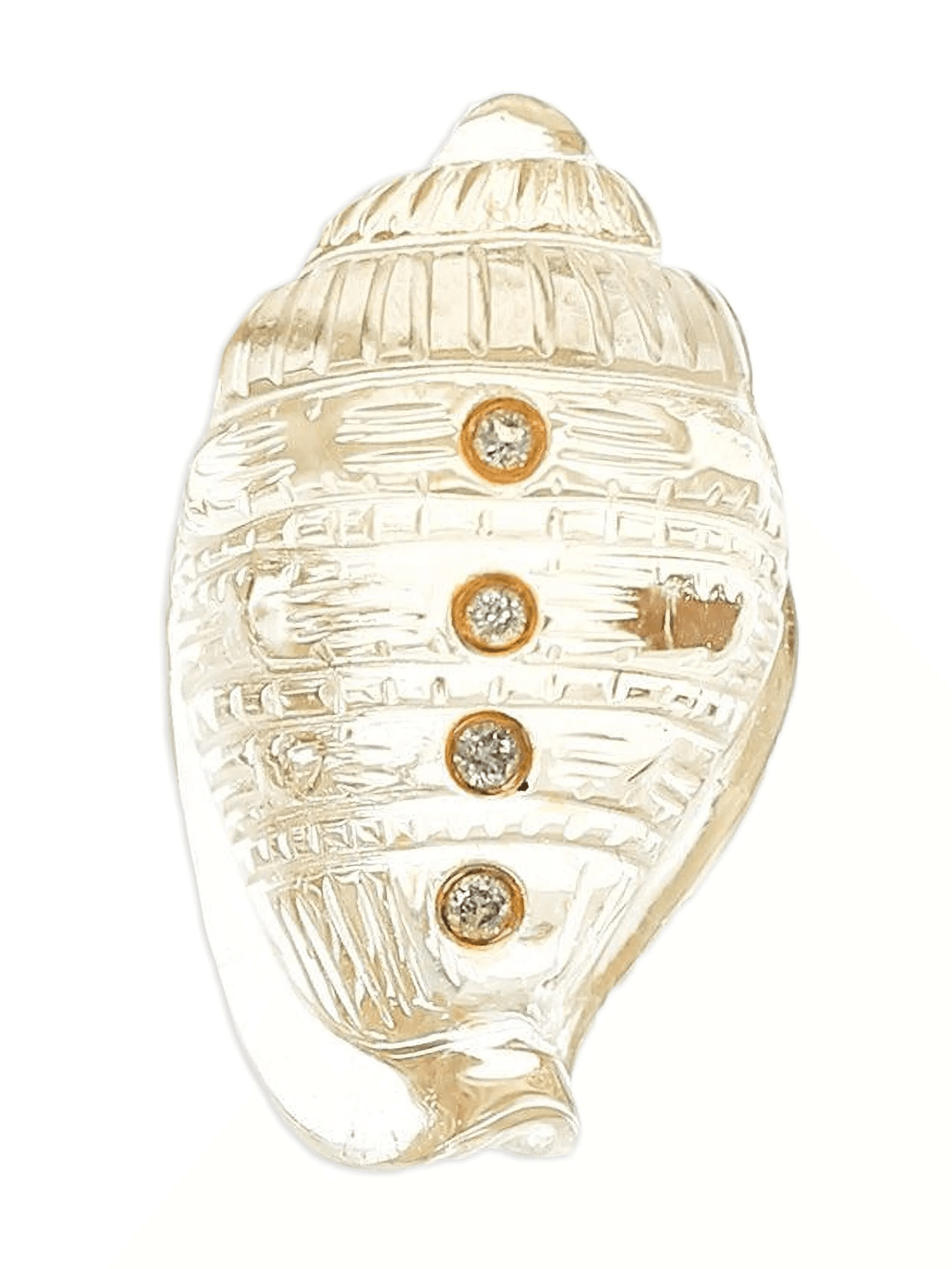 18K rose gold diamond pendant - Image 1