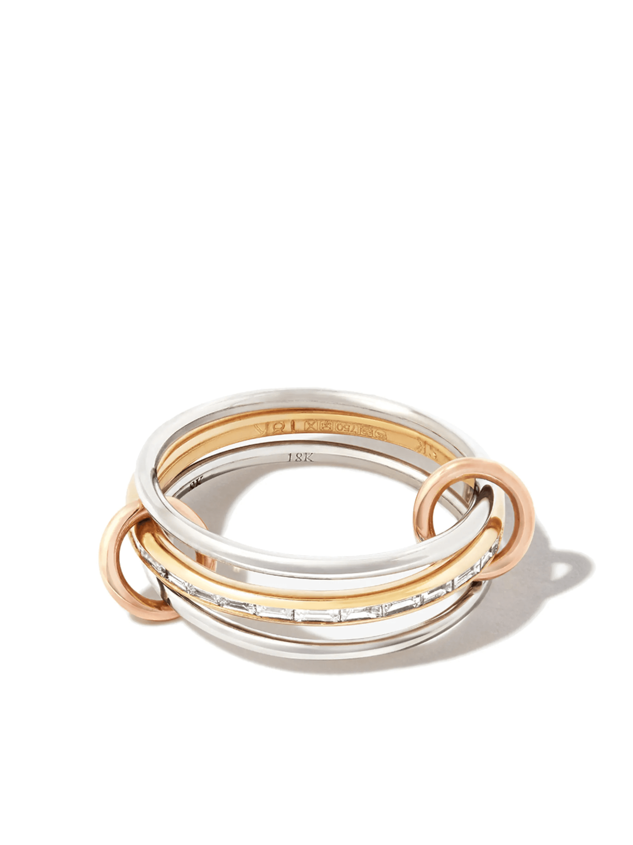 18kt yellow and rose gold and sterling silver Rhea ring - Image 1