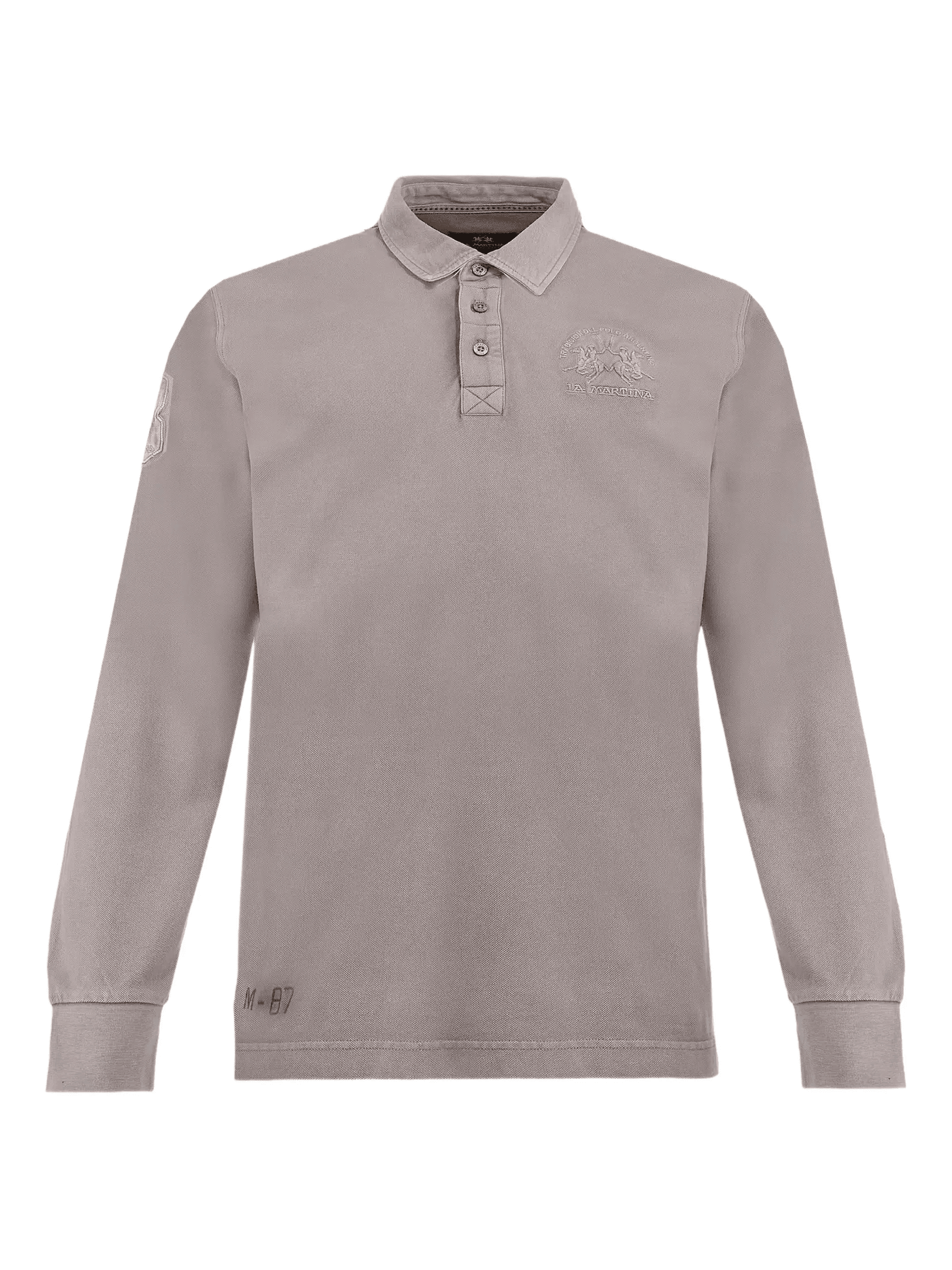 Byron buttoned long-sleeve polo shirt - Image 1