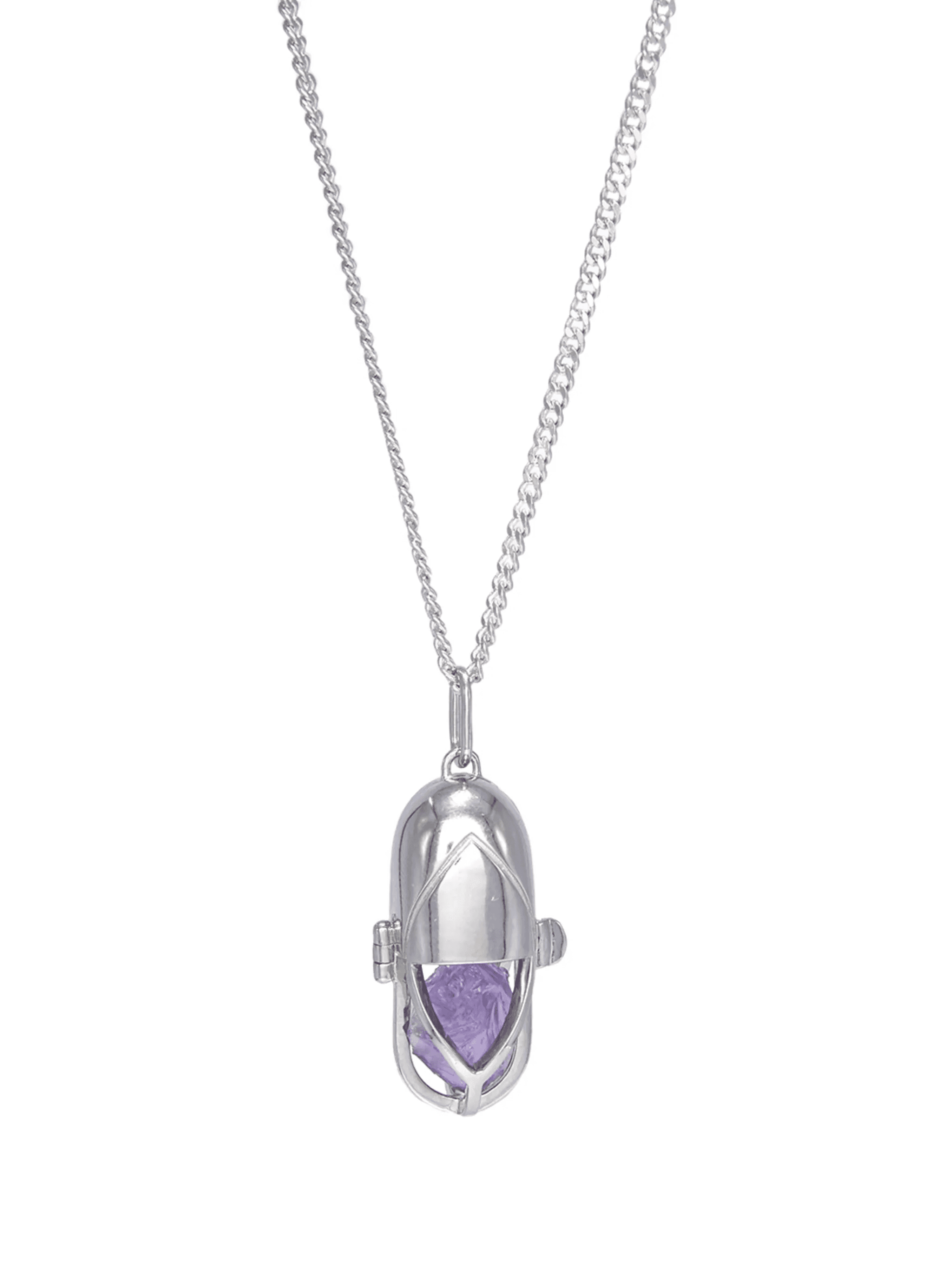 capsule crystal pendant necklace - Image 1