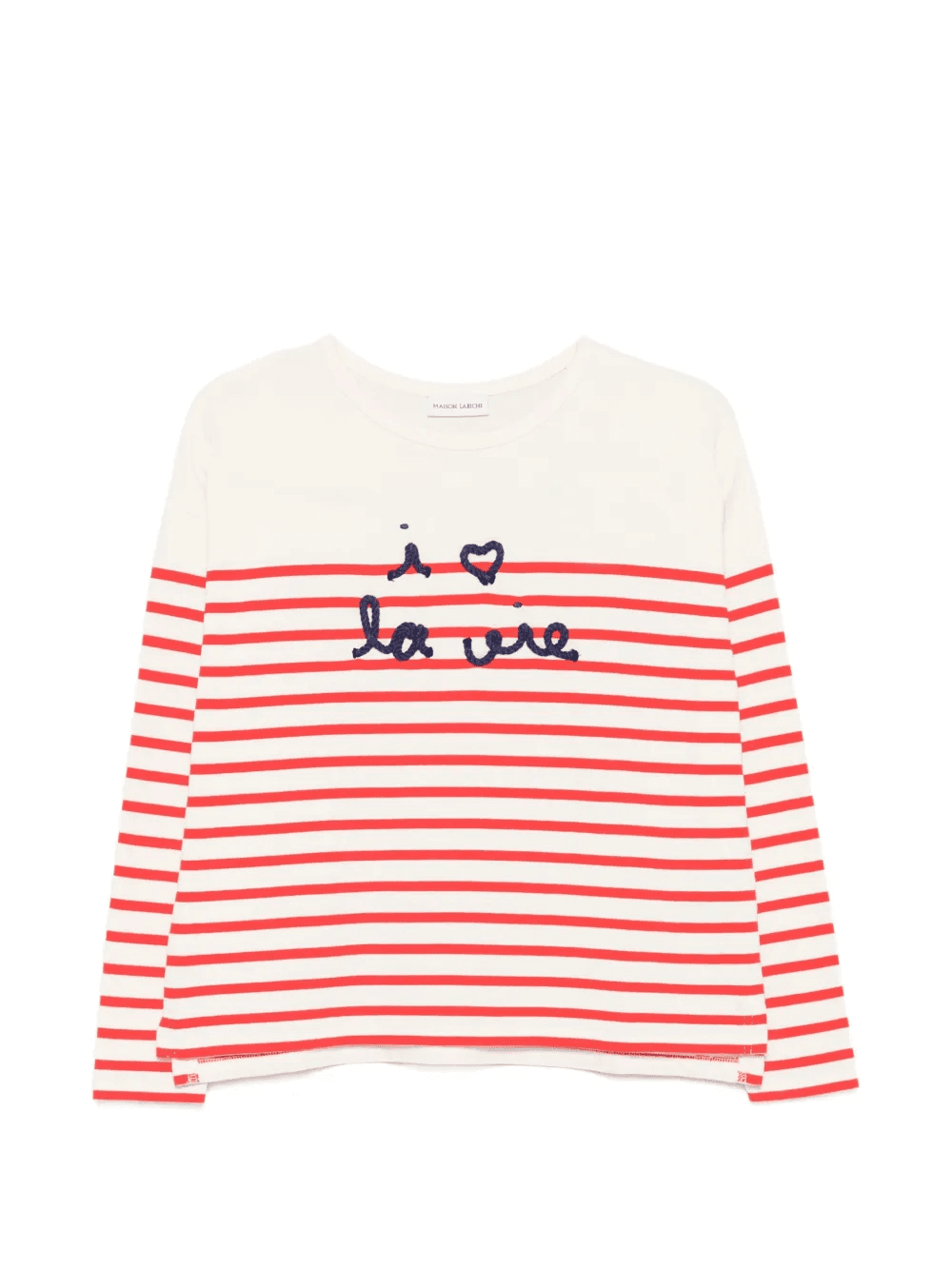 I Love La Vie embroidered cotton top - Image 1