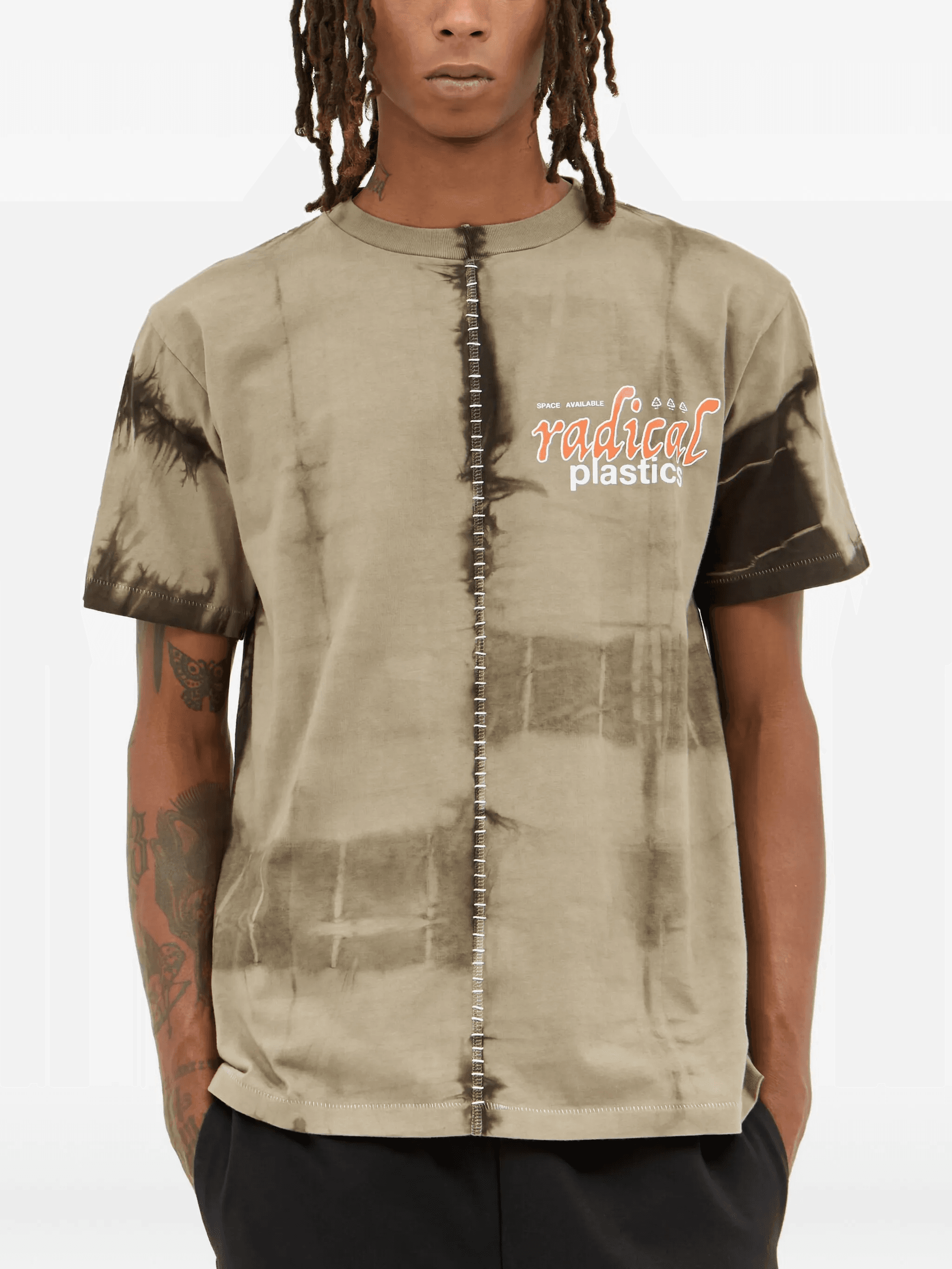 tie-dye panelled T-shirt - Image 1