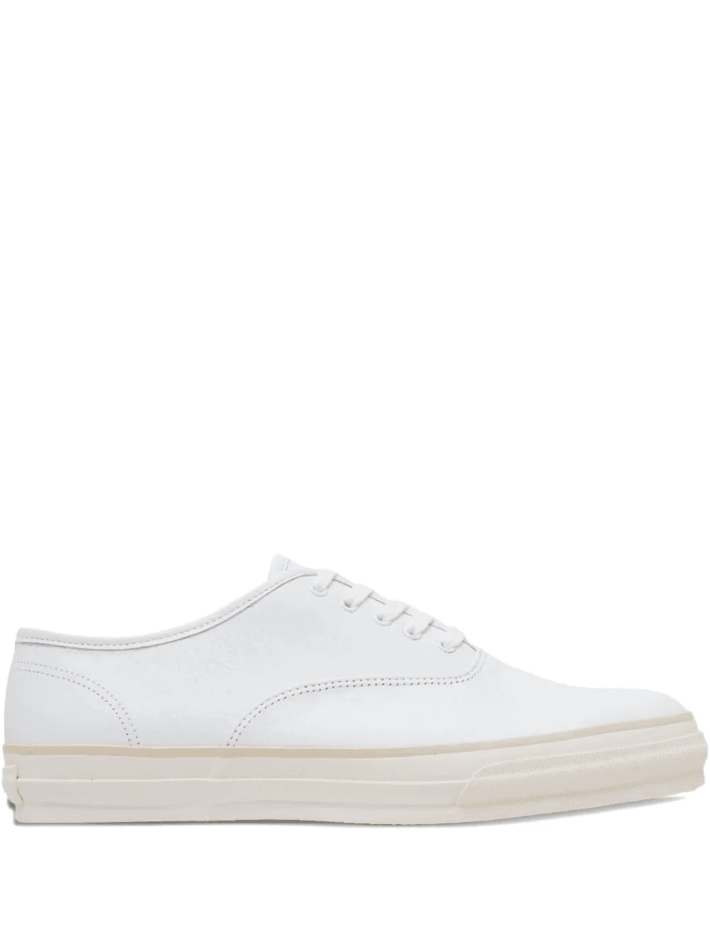 leather vulcanized lace-up sneakers - Image 1