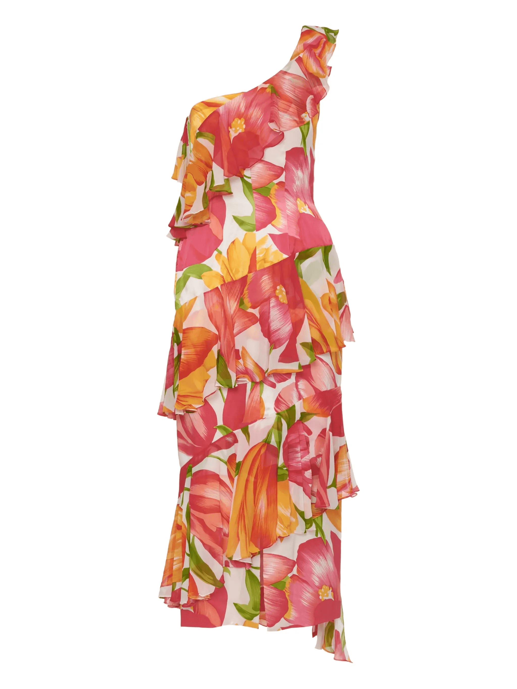 floral-print silk dress - Image 1