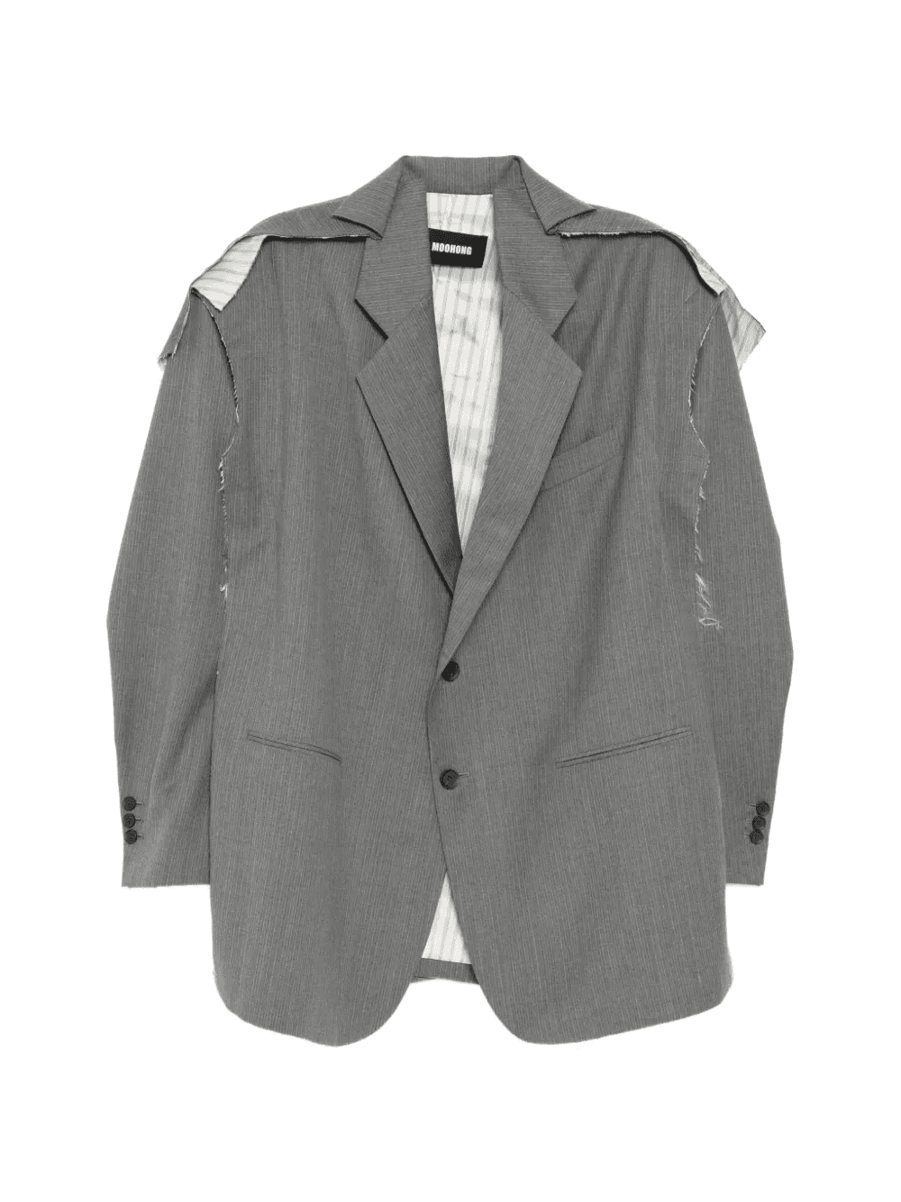 deconstructed striped jacket - Image 1