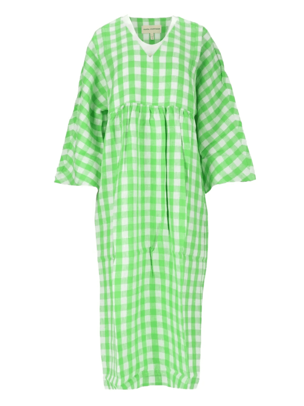 checked midi dress - Image 1