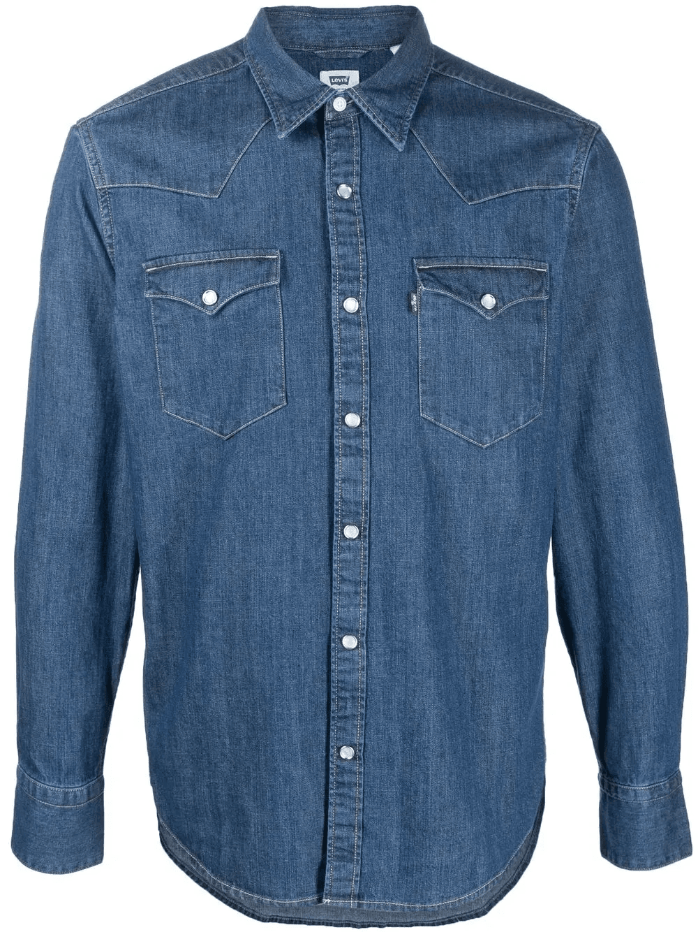 long-sleeve denim shirt - Image 1