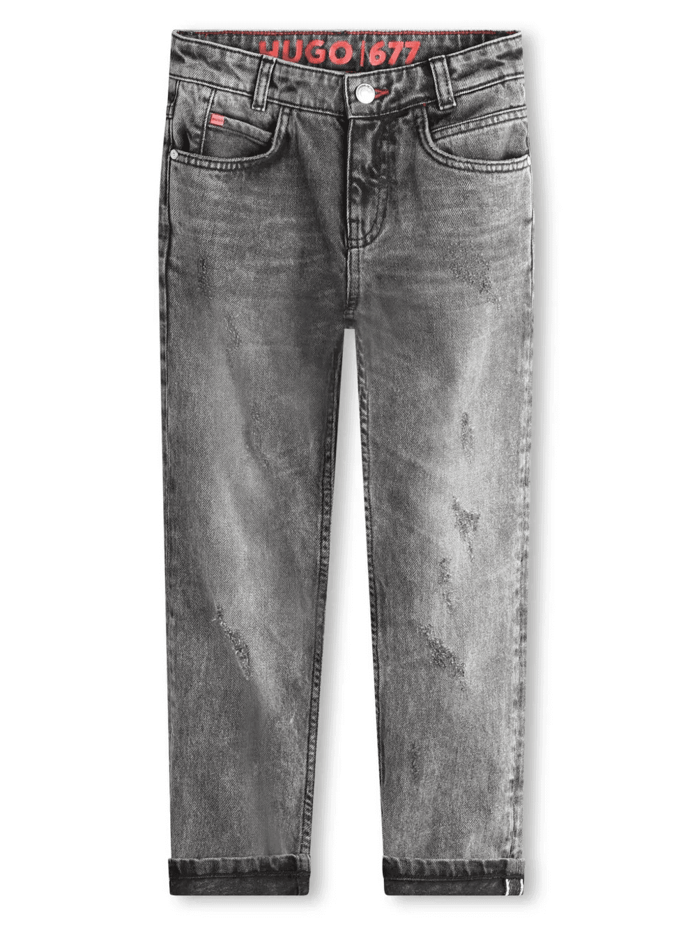 mid-rise straight-leg jeans - Image 1