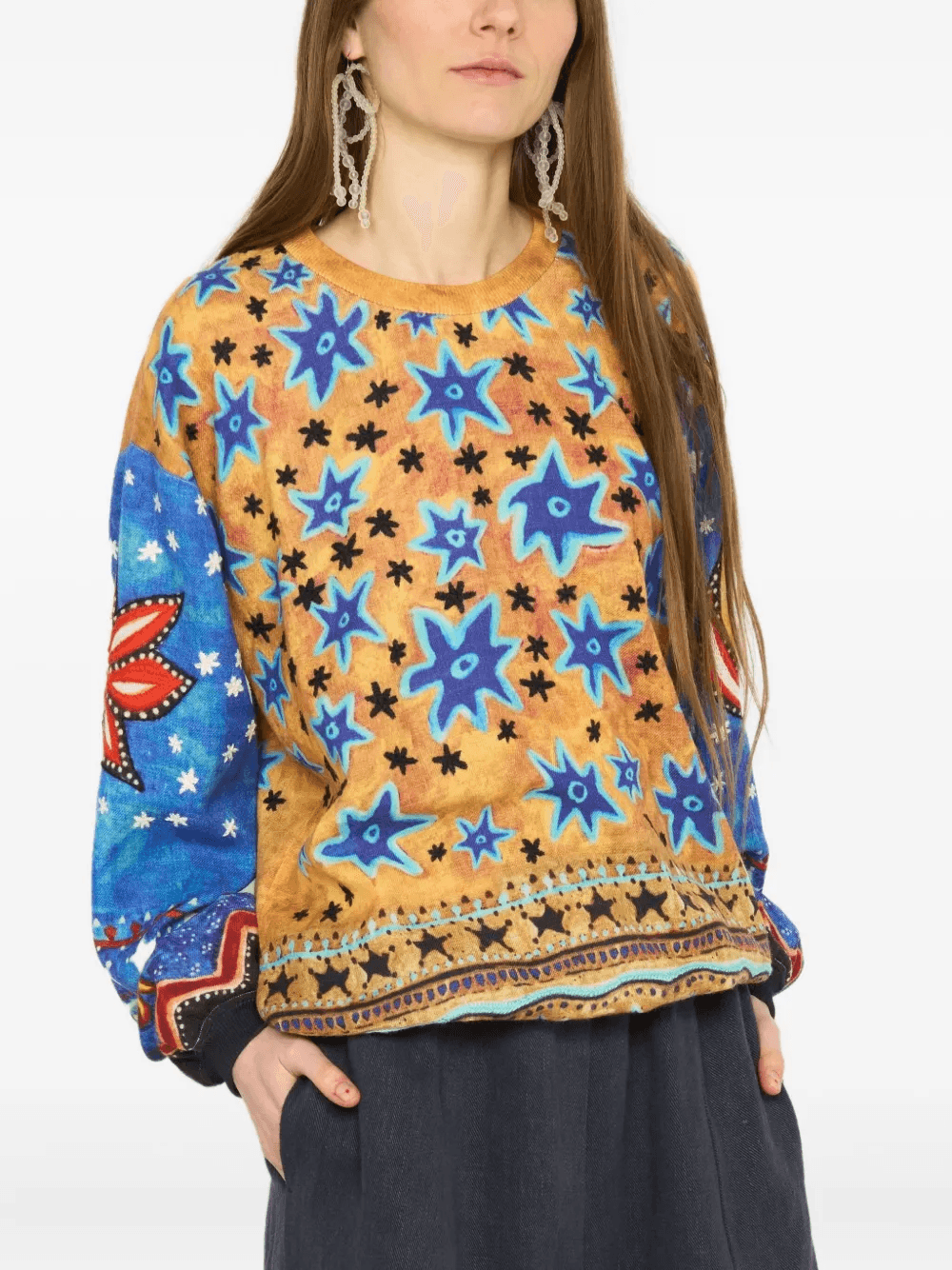 star-flower wool sweater - Image 1