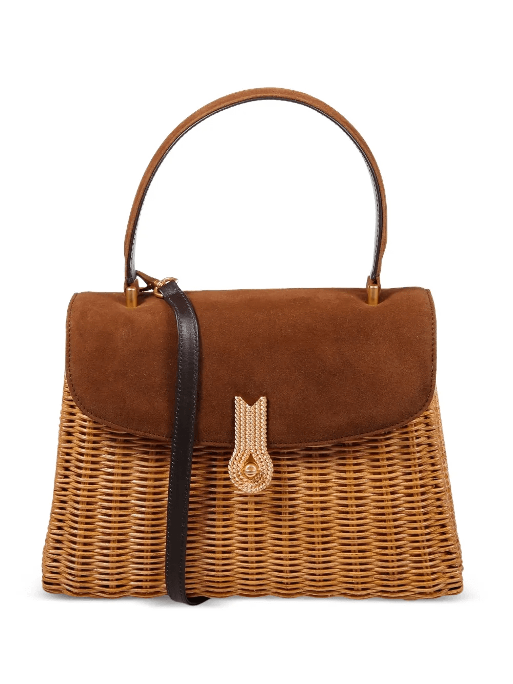 rattan tote bag - Image 1
