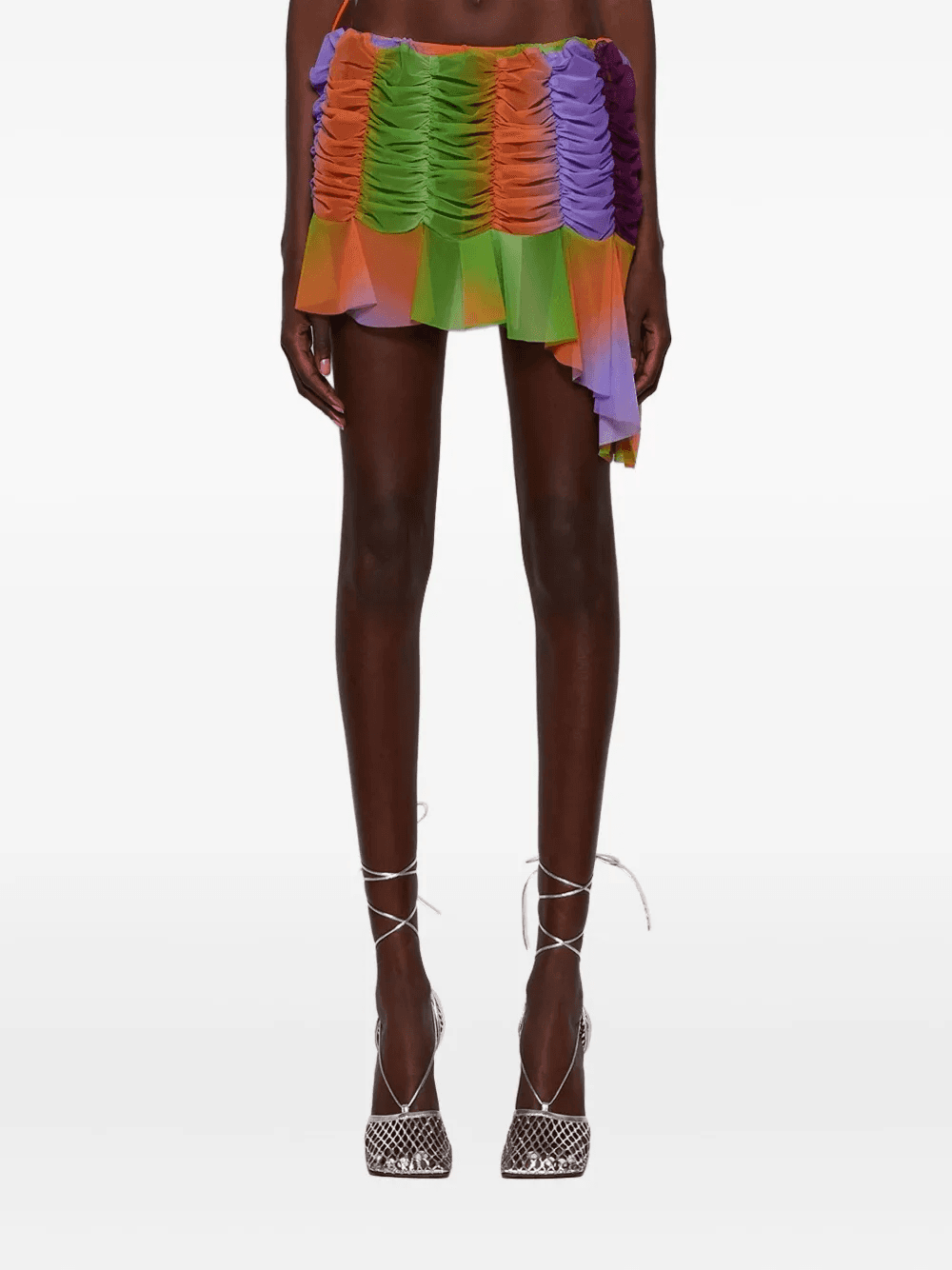 ruched mini skirt - Image 1