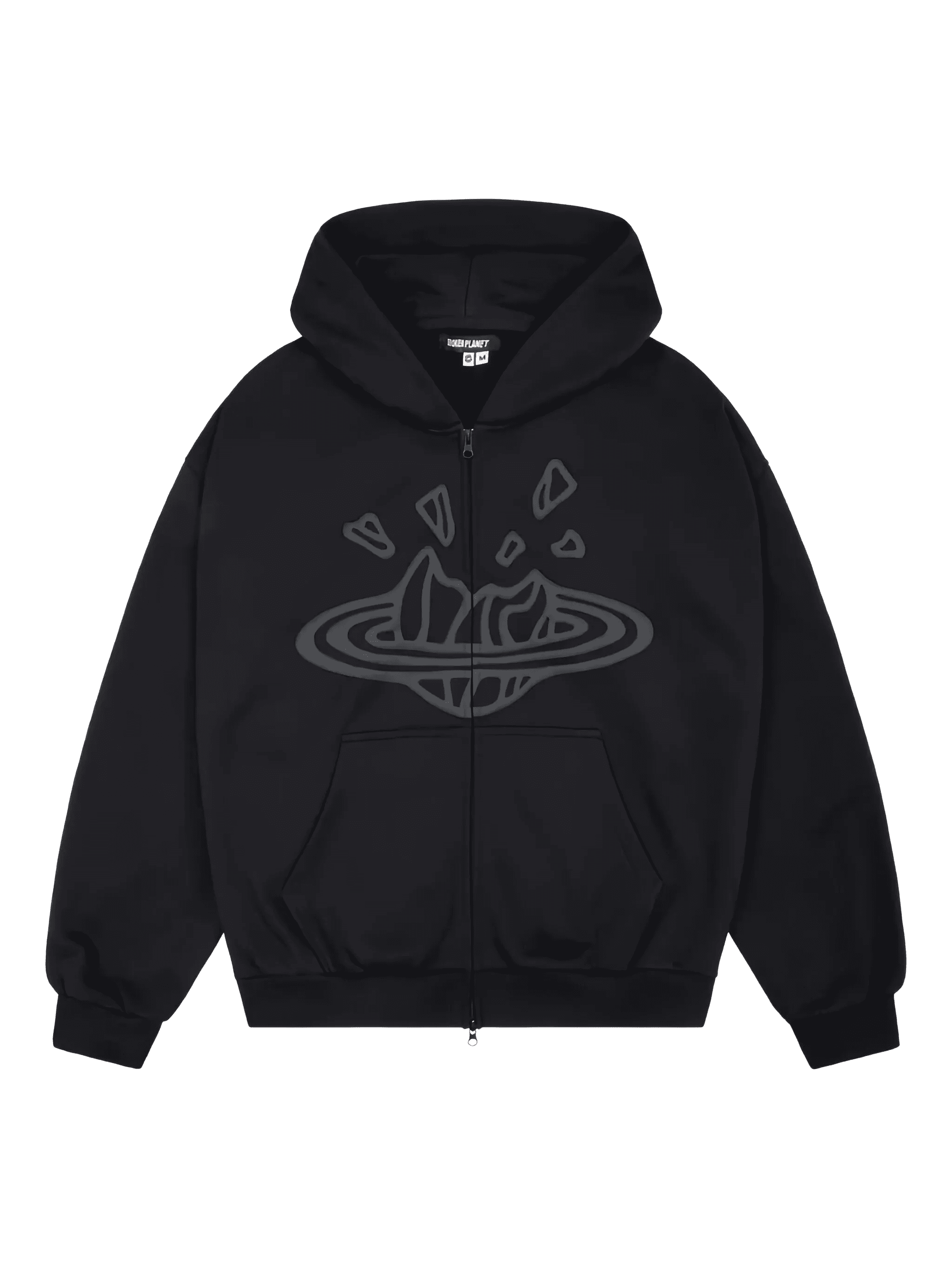 zip-up graphic hoodie - Image 1