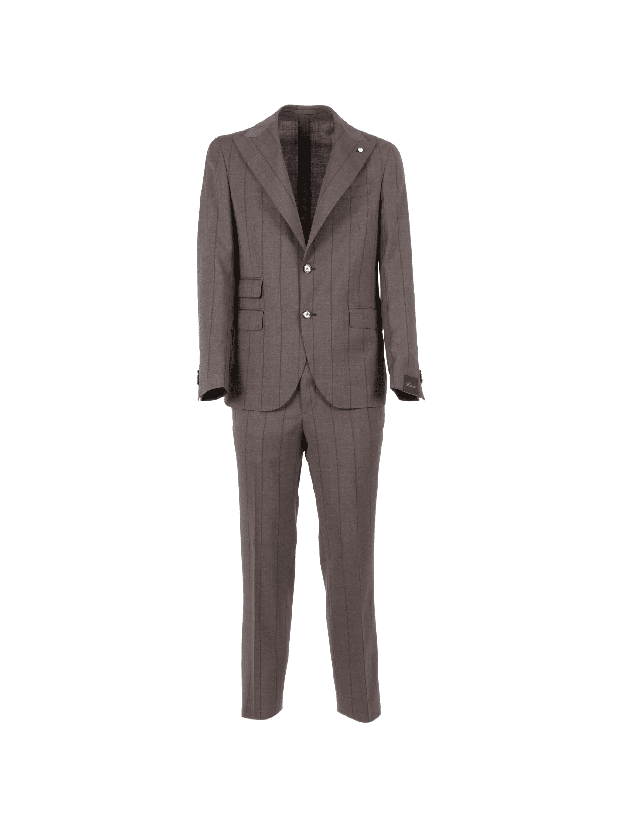 single-breasted striped suit - Image 1