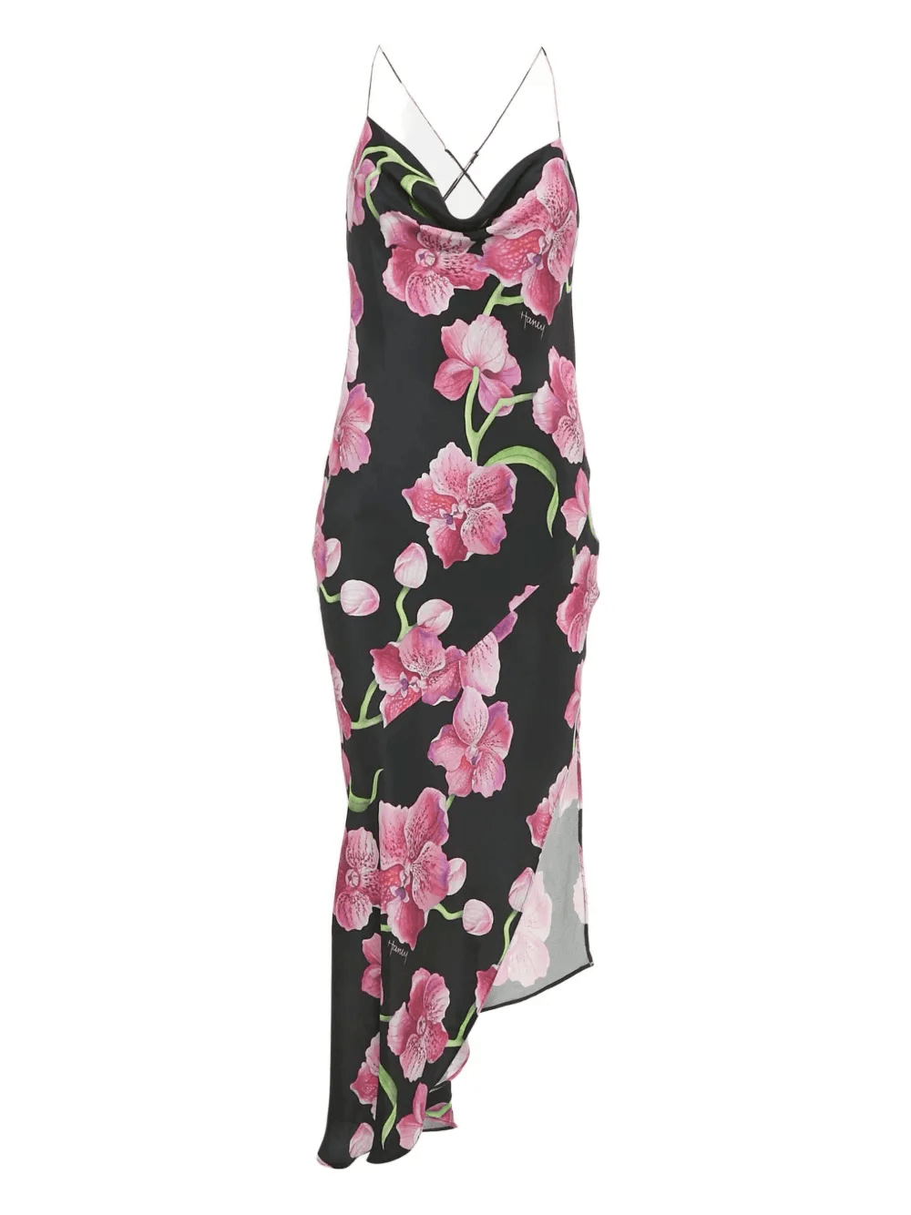 floral-print cowl-neck dress - Image 1