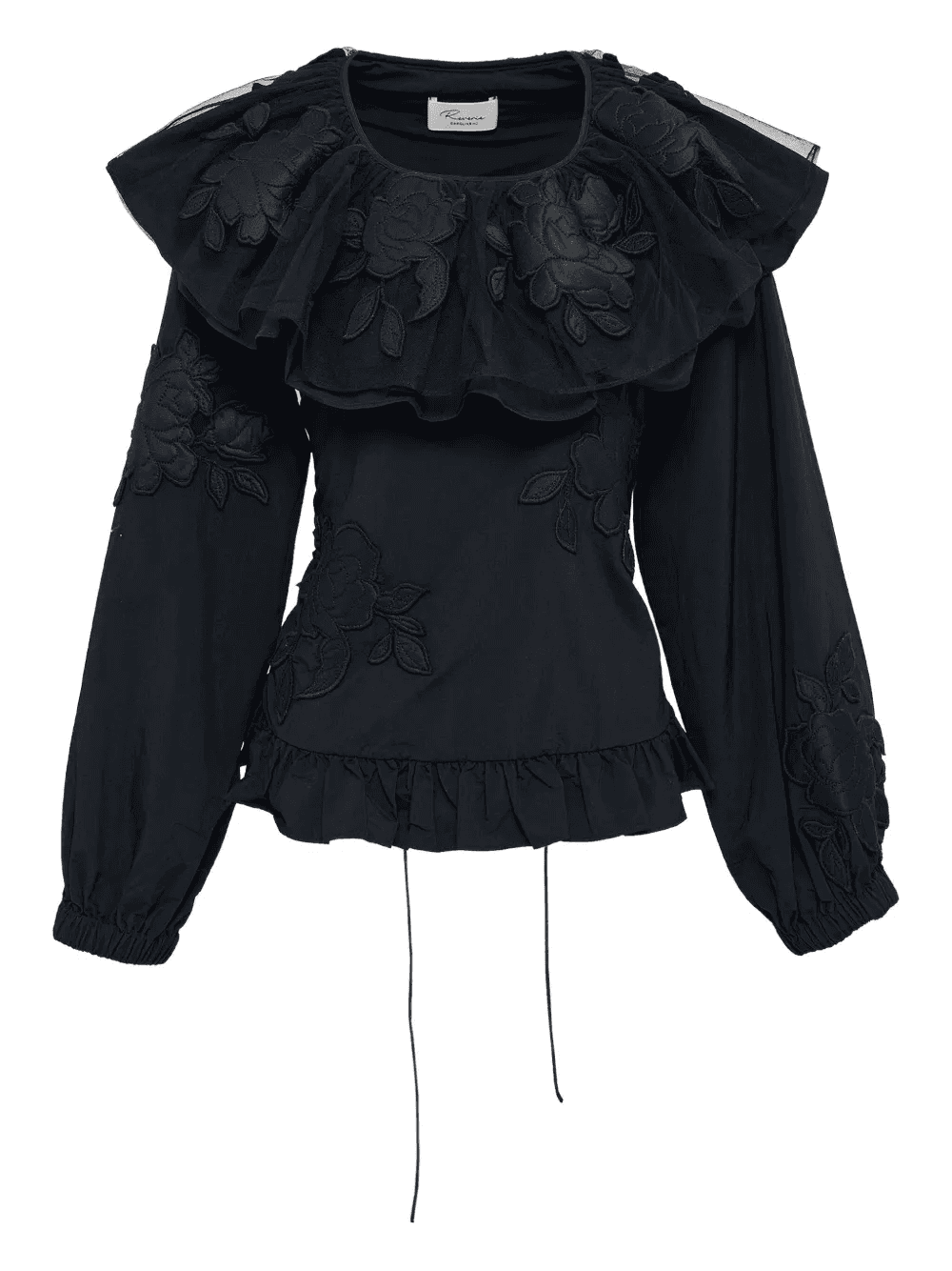 ruffle embroidered blouse - Image 1