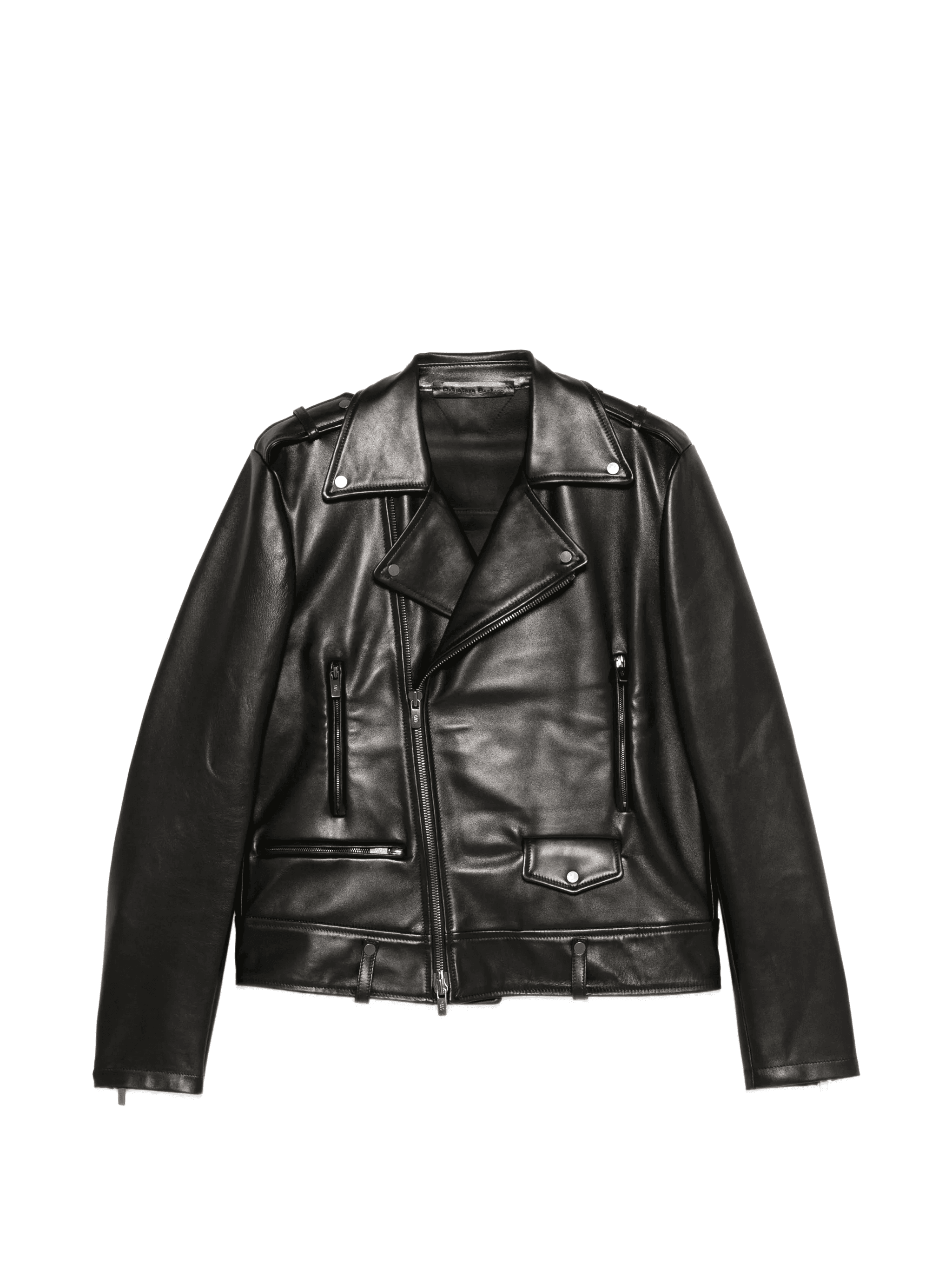 leather biker jacket - Image 1