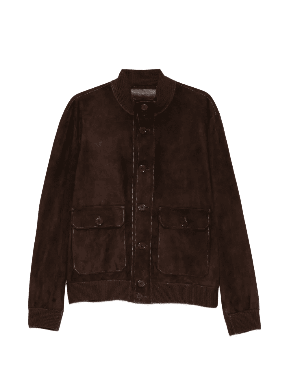 patch-pocket suede jacket - Image 1