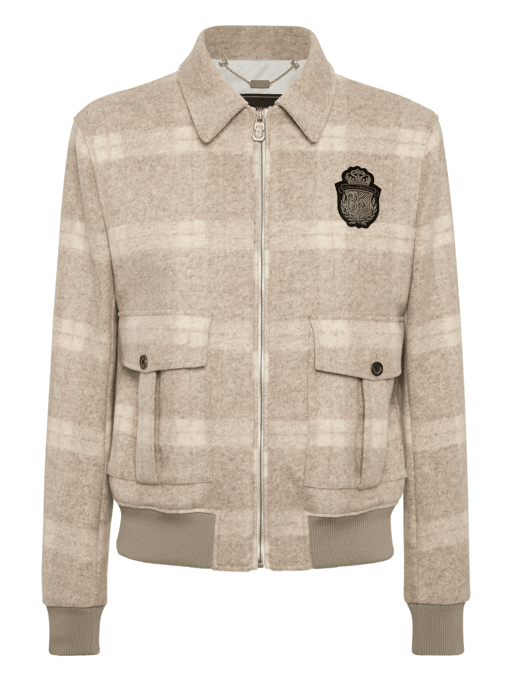 check-crest bomber jacket - Image 1