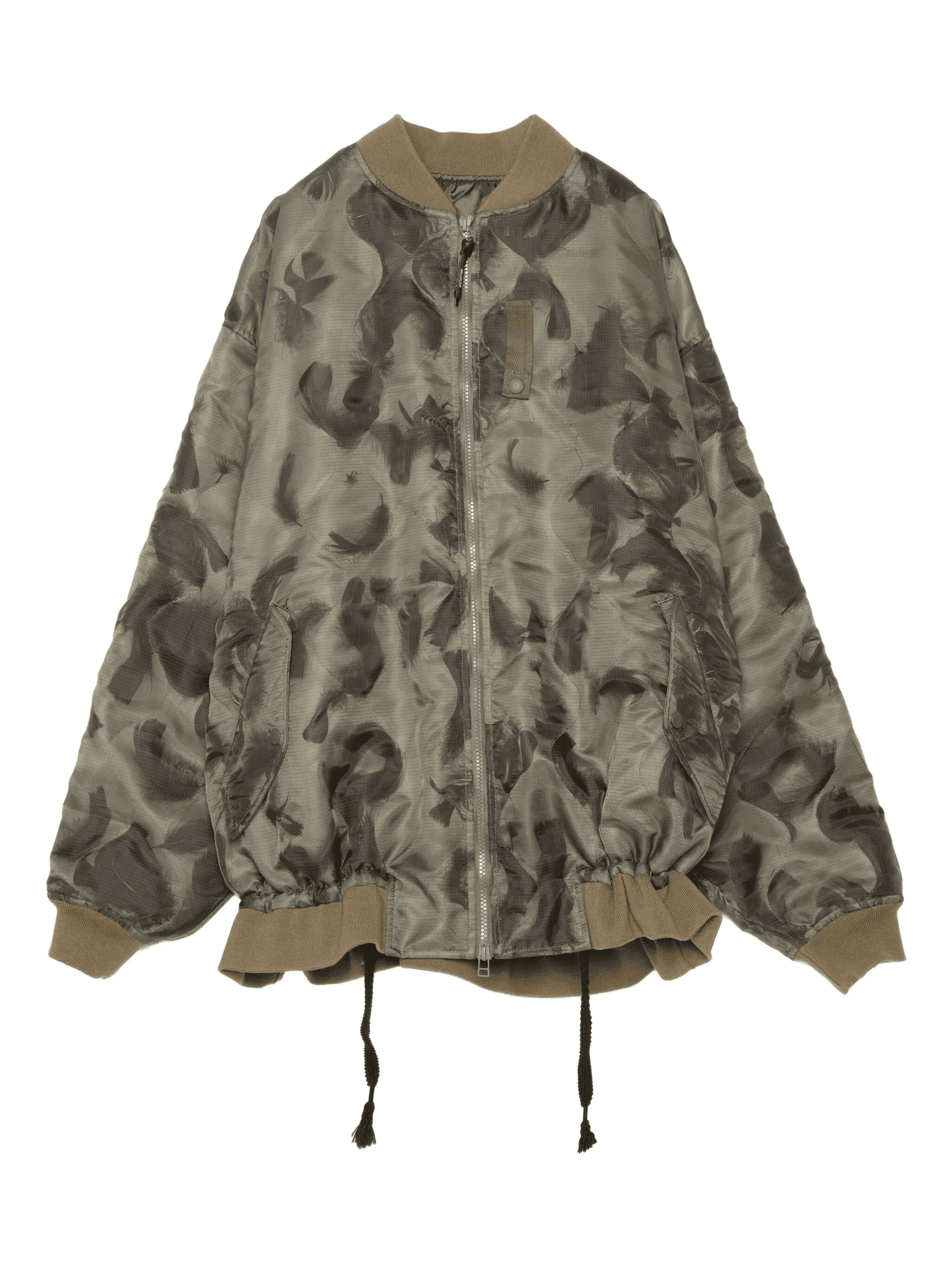 feather-print bomber jacket - Image 1