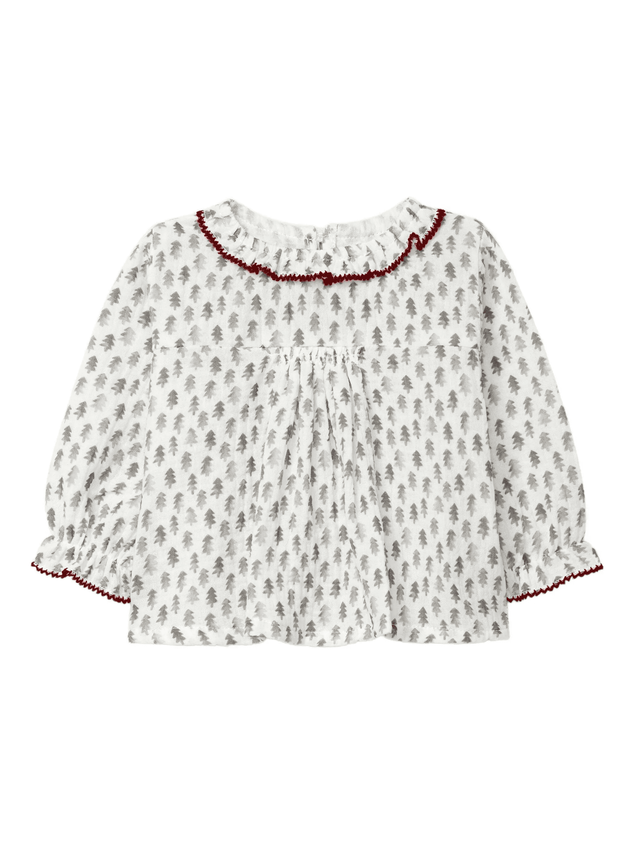 ruffled print-detail blouse - Image 1