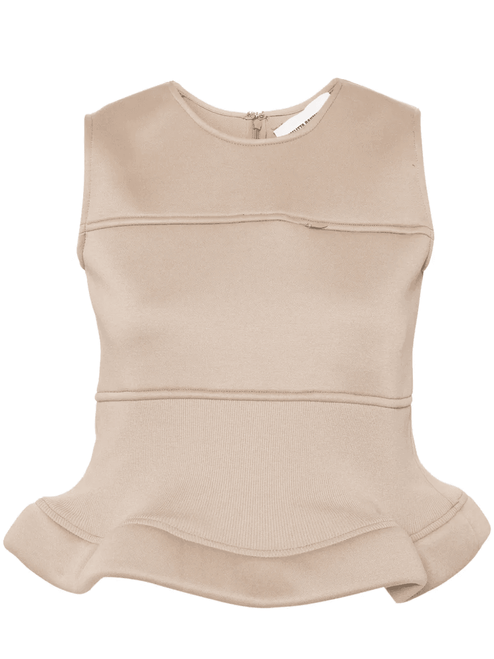 peplum hem sleeveless top - Image 1