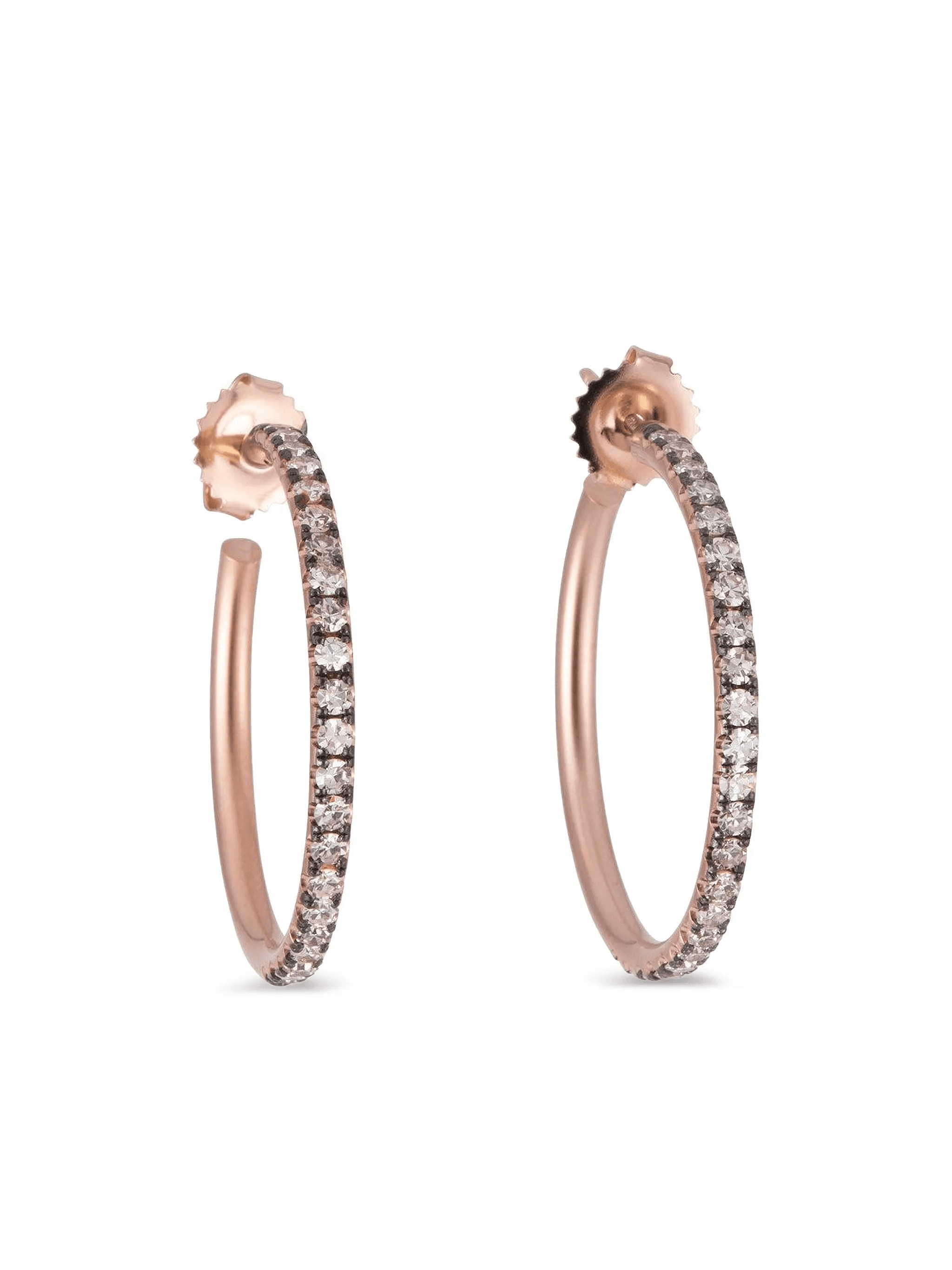 diamond hoop earrings - Image 1