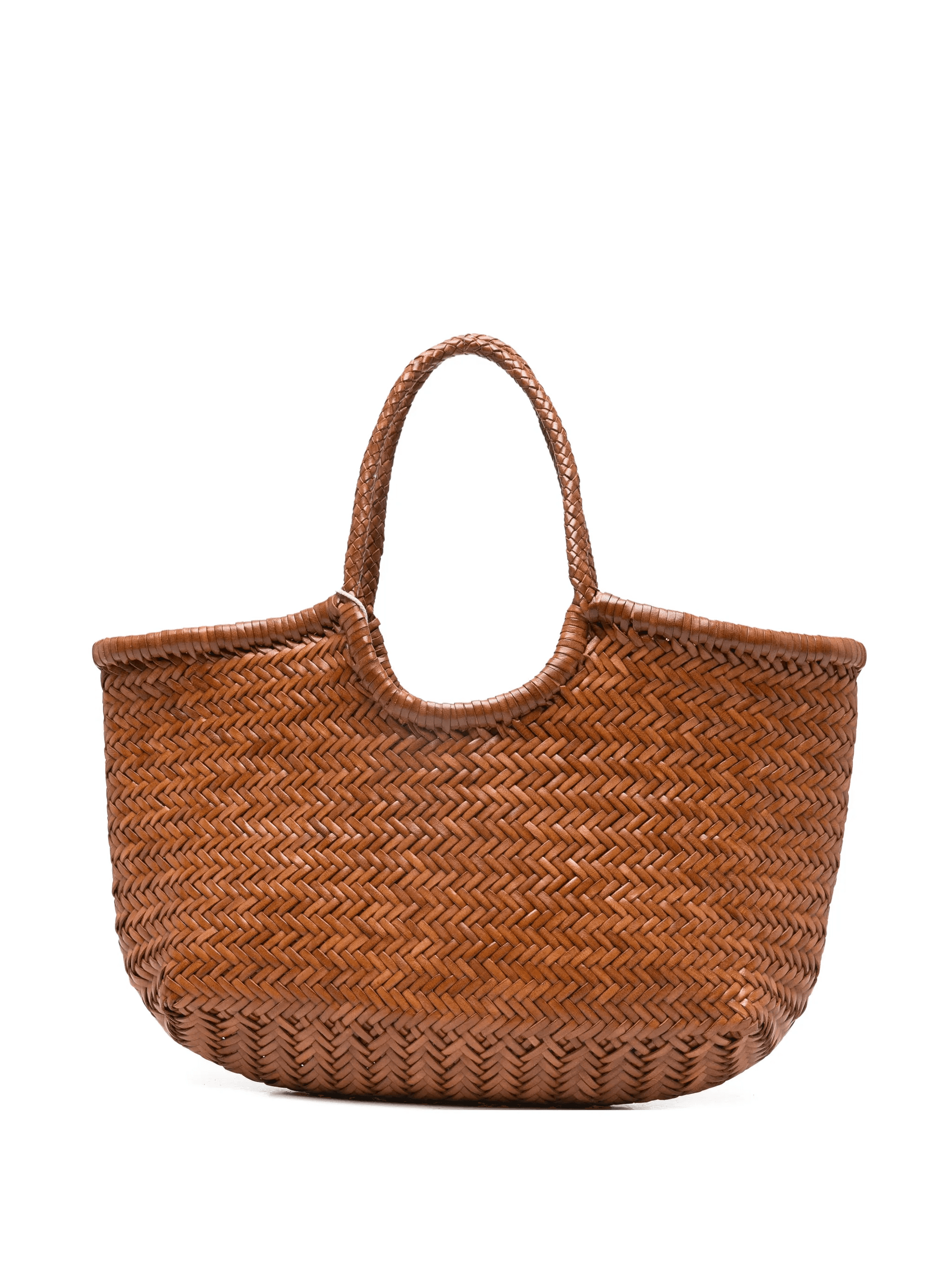 woven basket handle backpack - Image 1