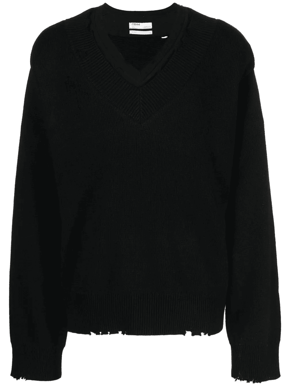 layered distressed-finish jumper - Image 1