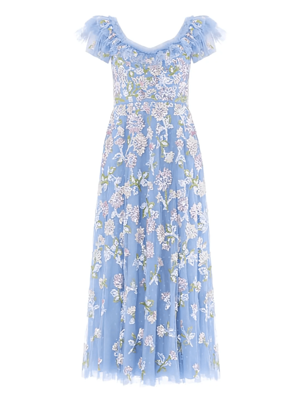 sequin ruffled midi dress - Image 1