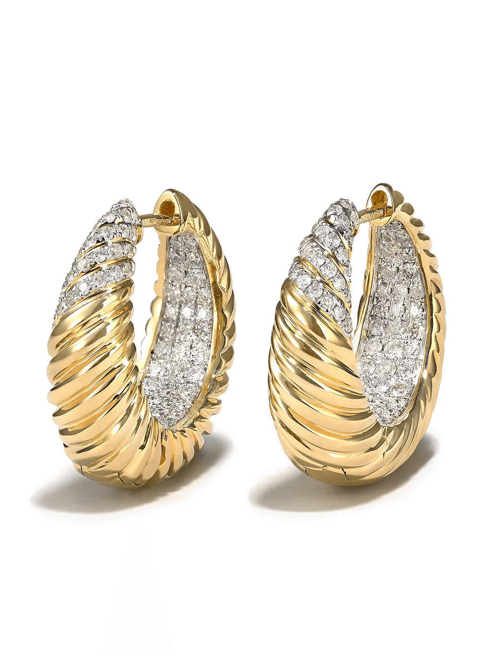 18K yellow gold hoop earrings - Image 1